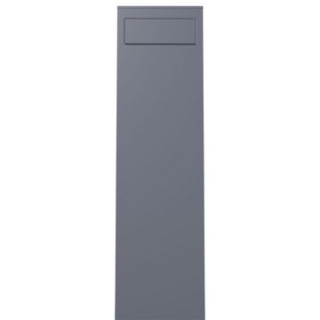 Bravios Briefkasten Standbriefkasten Monolith Grau Metallic