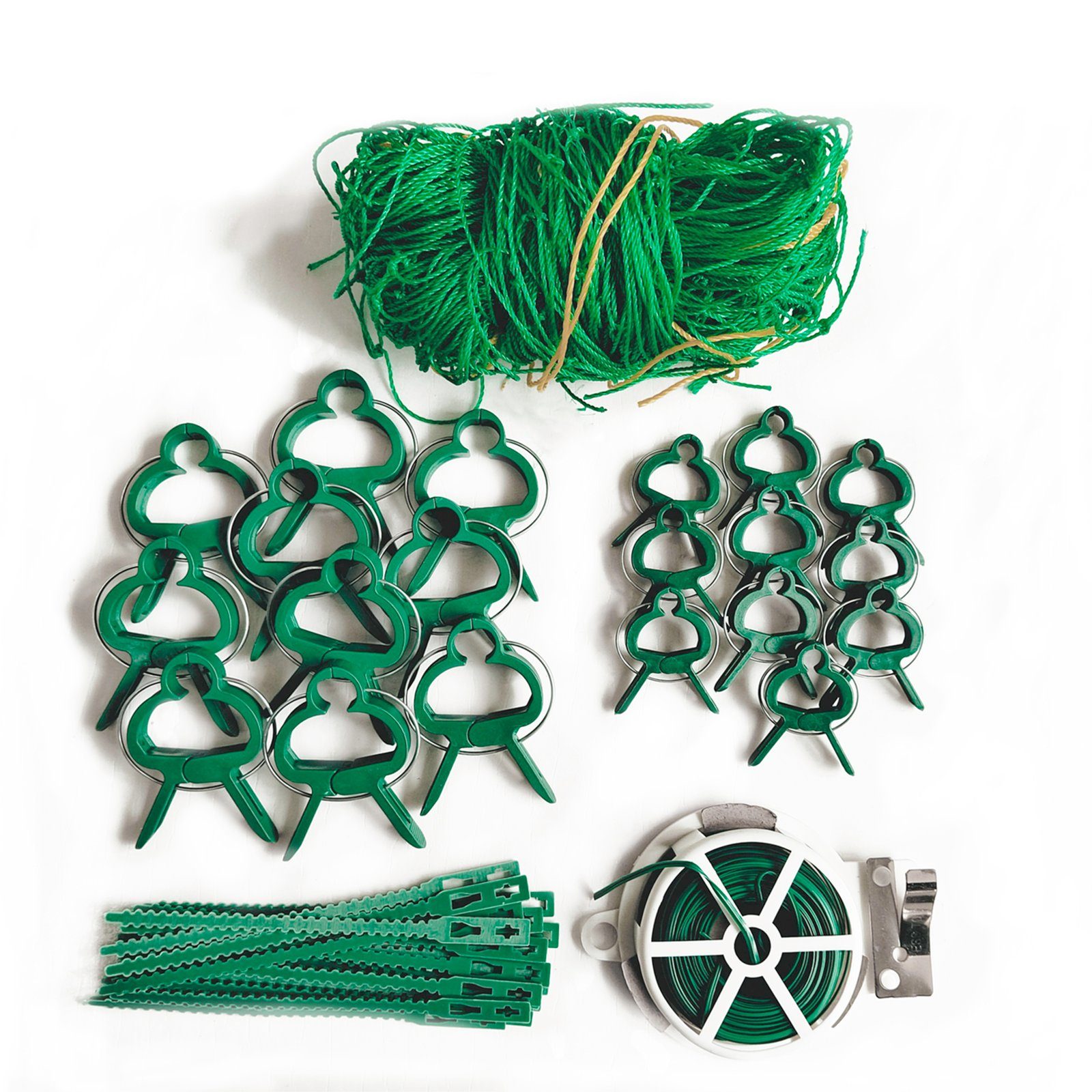 Karat Rankhilfe Pflanzennetz-Set Mina, Aus grünem Kunststoff, 42-teilig günstig online kaufen