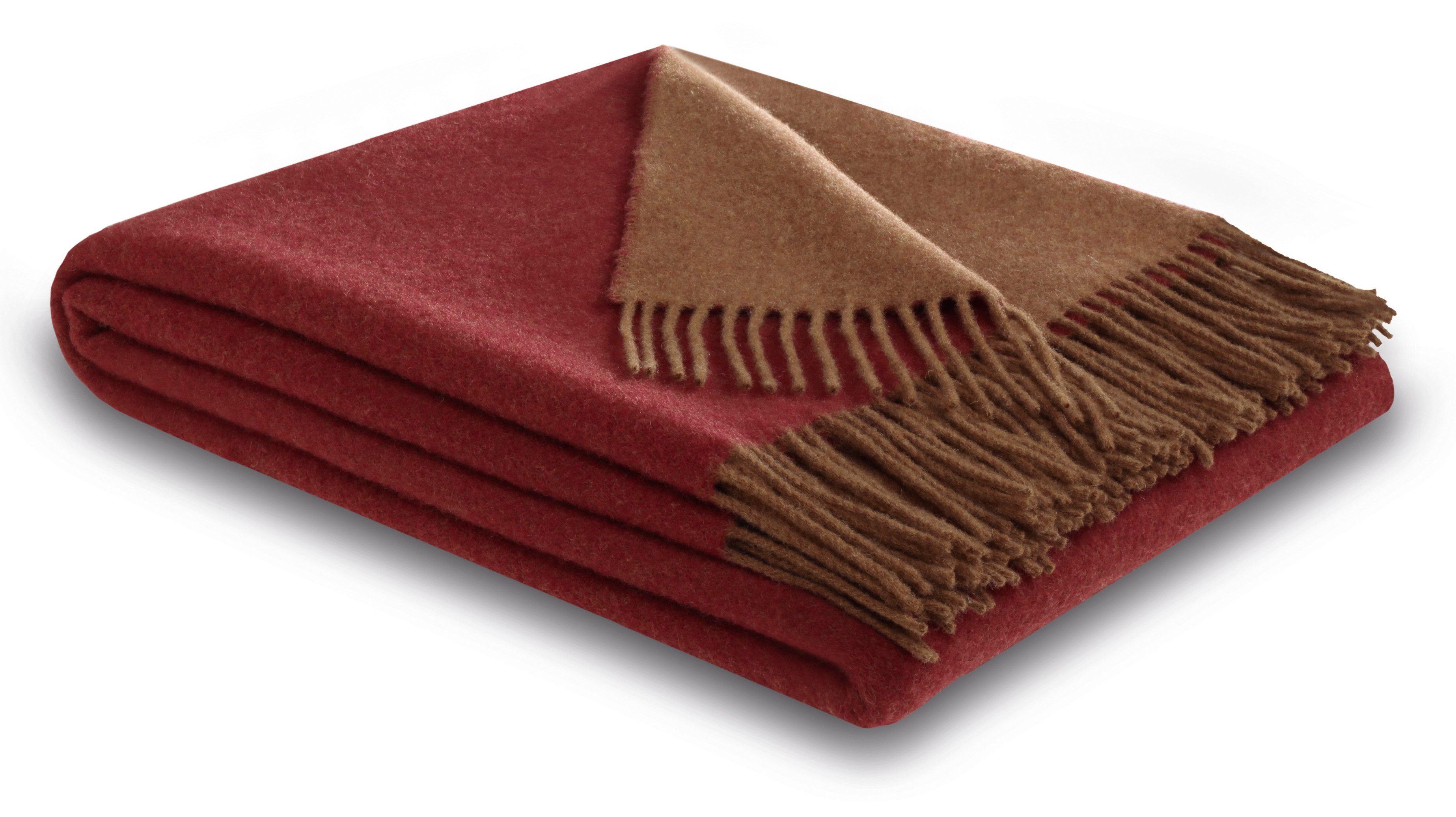 Biederlack Plaid "Soft Impression im Doubleface-Look" Wolle-Kaschmir-Mix günstig online kaufen