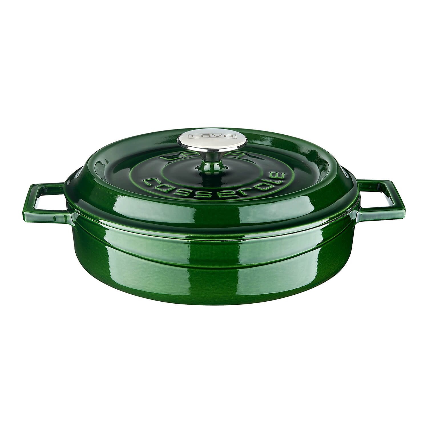 LAVA Topf-Set LAVA Emaillierter Gusseisentopf mit Deckel, Ø 24 cm, 2,47 Liter, Gusseisen (2-tlg), emailliertes Gusseisen, backofengeeignet