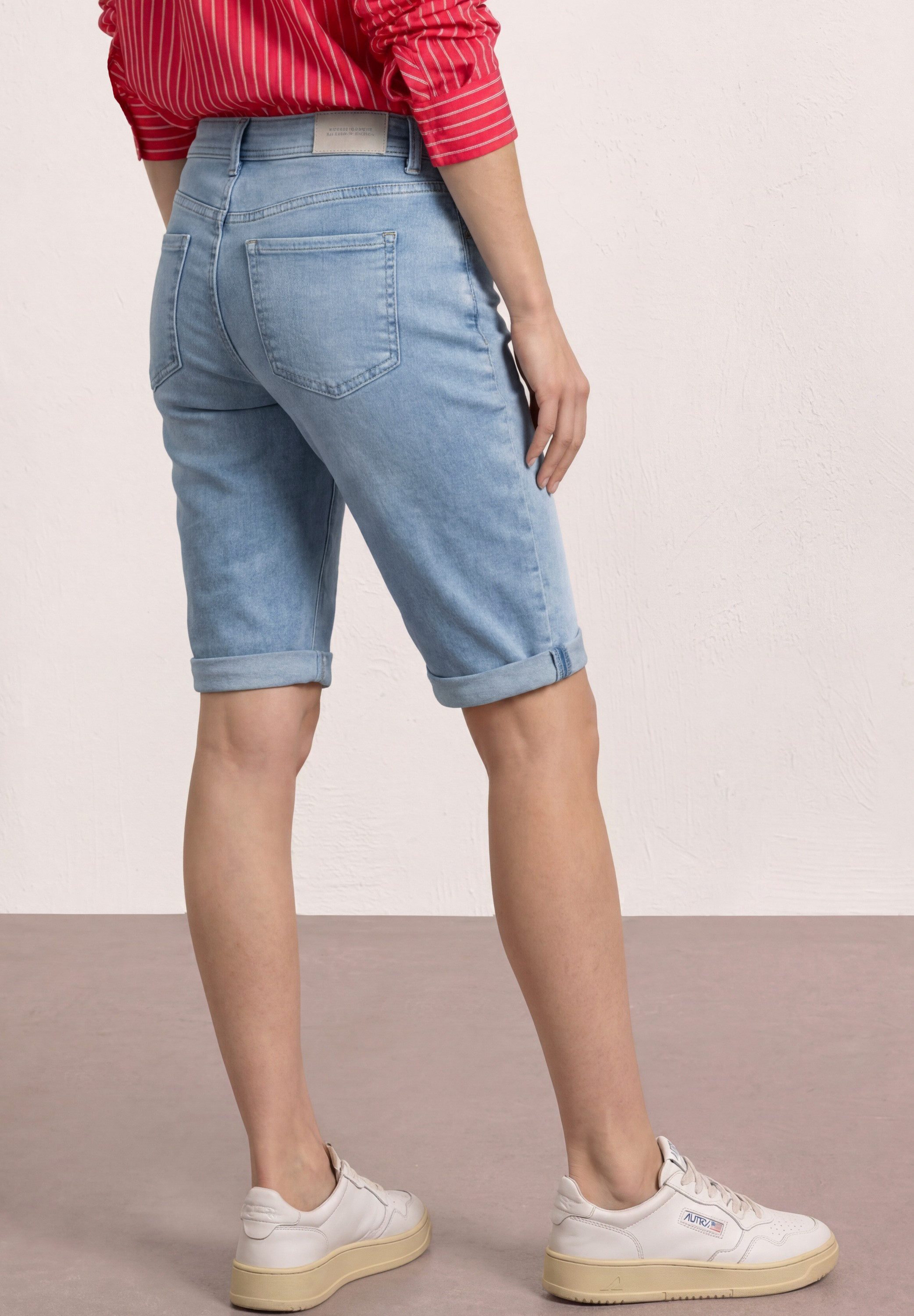 STREET ONE Bermudas Style Jane Slim Leg Bermuda mit Turn-Up-Detail