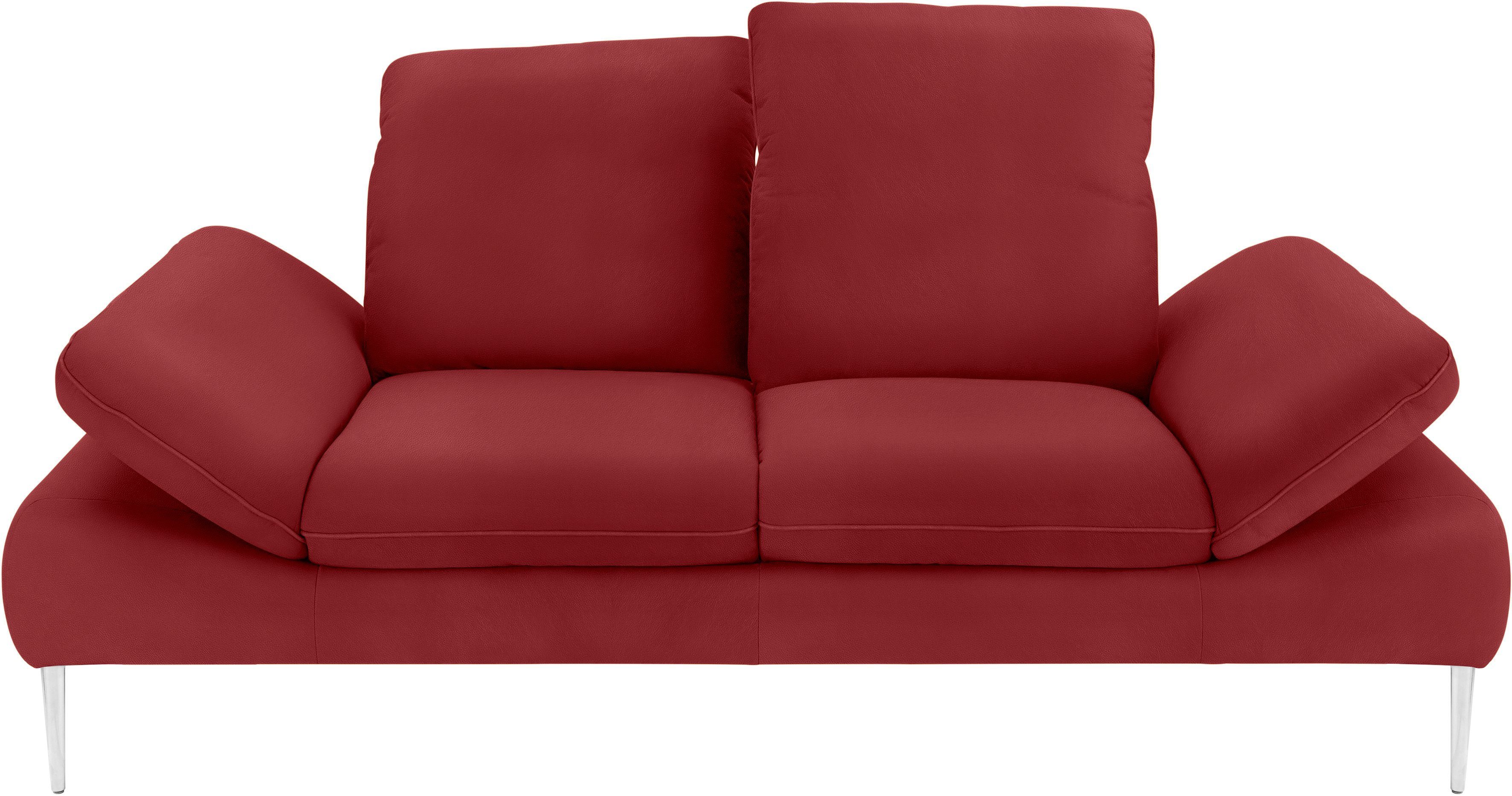2-Sitzer mit glänzend, cm Füße Breite Chrom W.SCHILLIG enjoy&MORE, Sitztiefenverstellung, 202