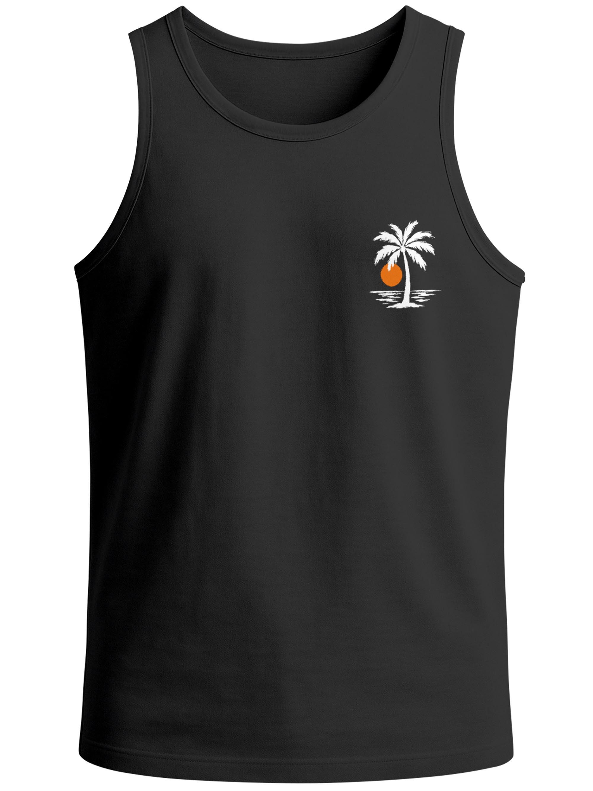 Neverless Tanktop Tanktop Herren mit Grafik-Print - Logo Design Beach - Trägershirt mit Print – Bild 5 von 5