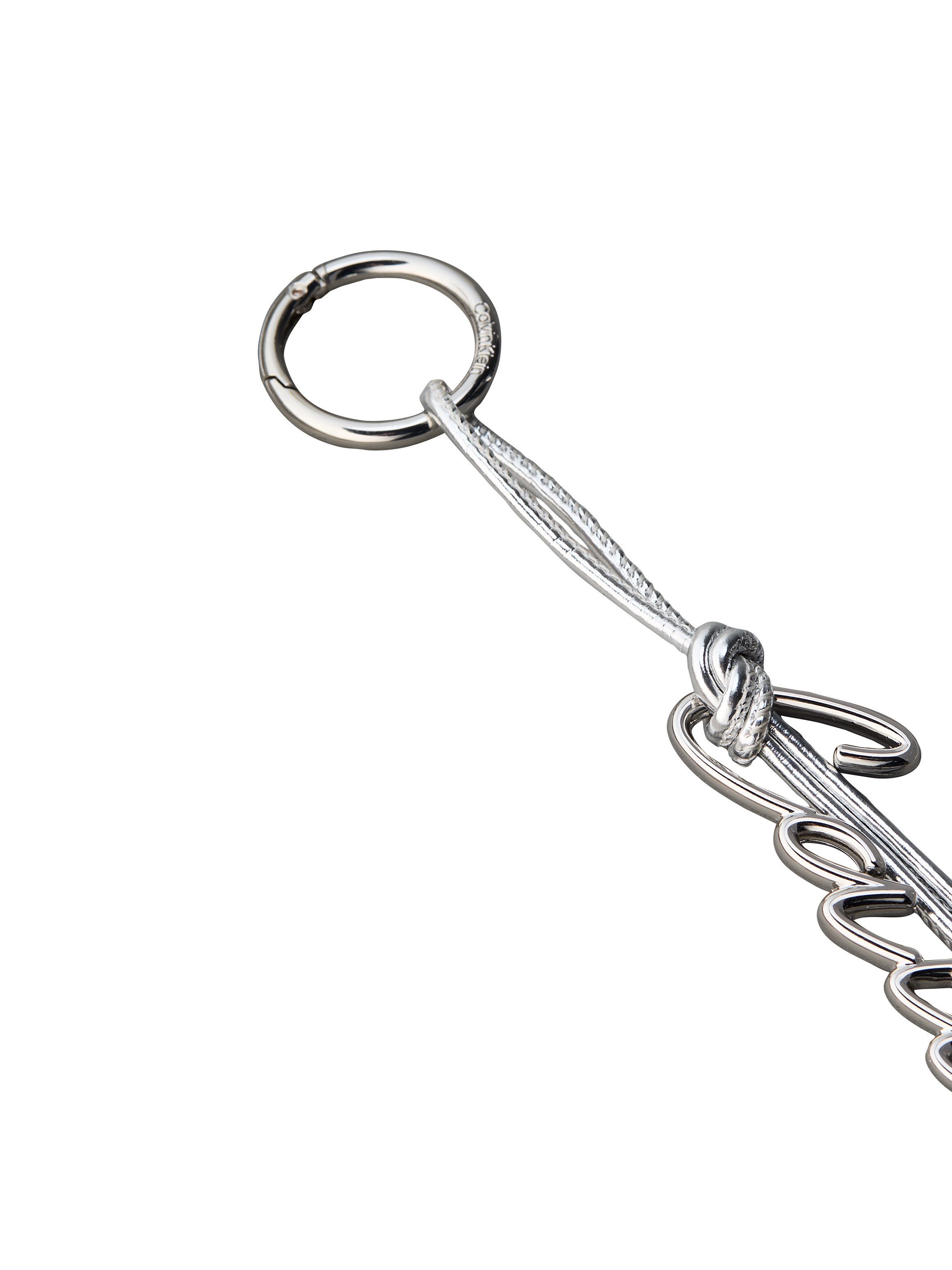 Calvin Klein Schlüsselanhänger KNOTTED SCRIPT HW BAG CHARM, Bag Charm, Taschenanhänger mit Metallring