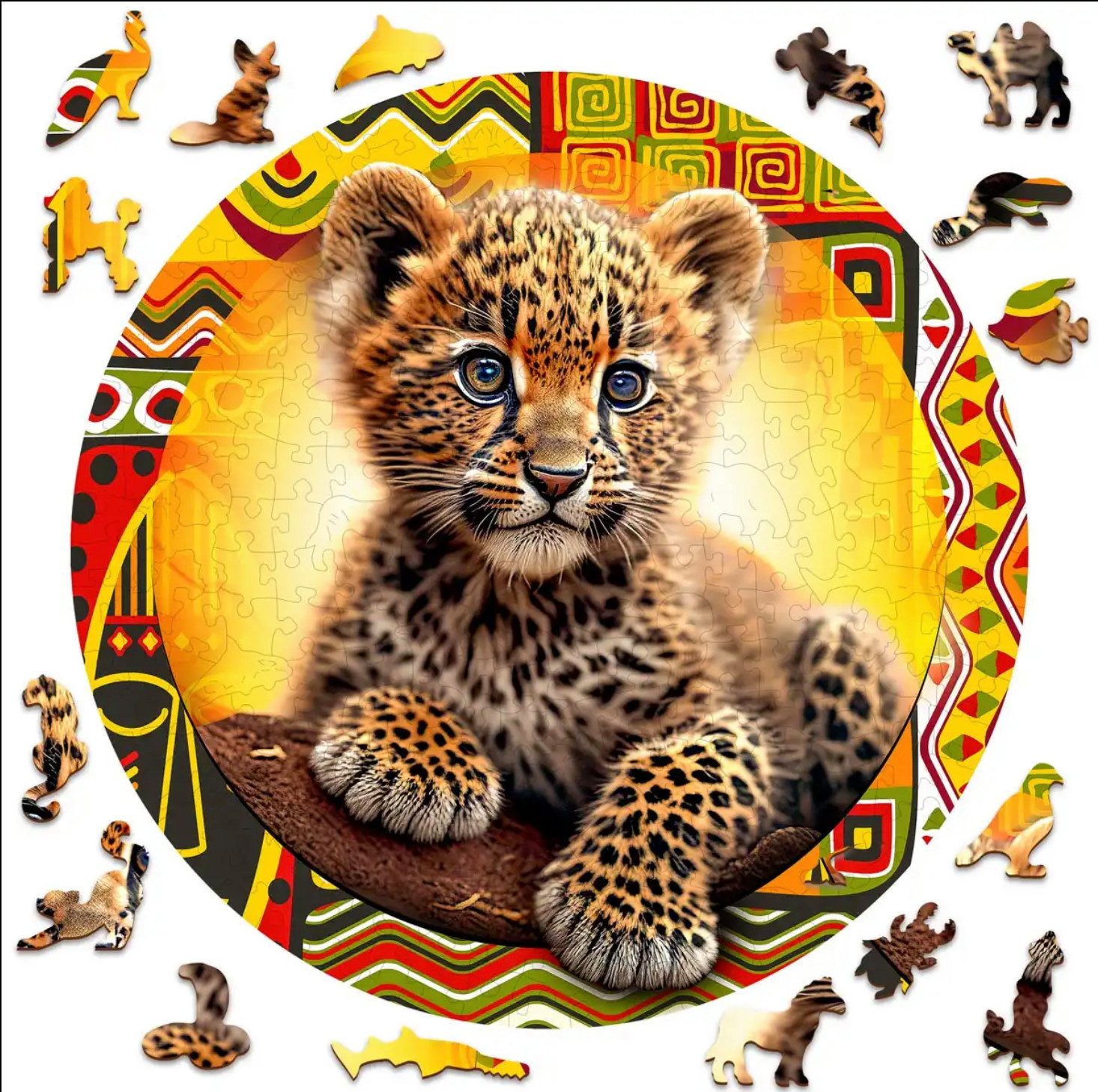 Wooden City Puzzle Holzpuzzle Leopard 250 Teile Tierpuzzle aus Holz mit Spe günstig online kaufen