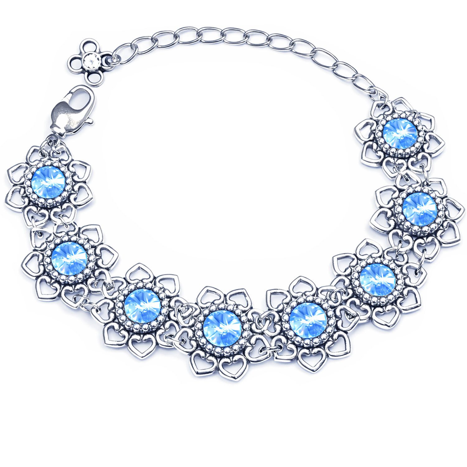 Armband 'Leandra' mit Herzblüten und Premium Kristallen