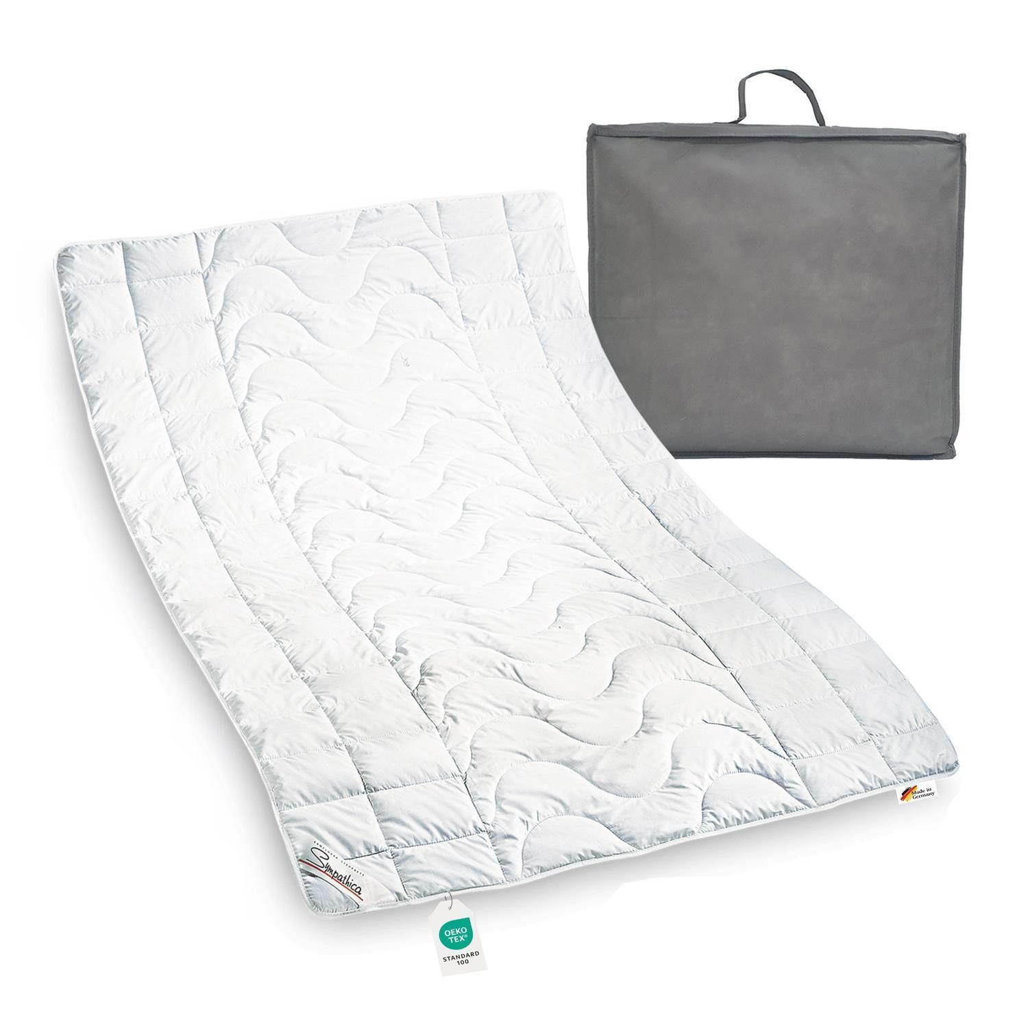 Sympathica Naturhaarbettdecke Sommerbett 100% Kamelhaar Bettdecke Sommerdecke Kamelhaardecke 135x200, Füllung: 100% Kamelhaar, Bezug: 100% Baumwolle, veredelt mit Aloe Vera