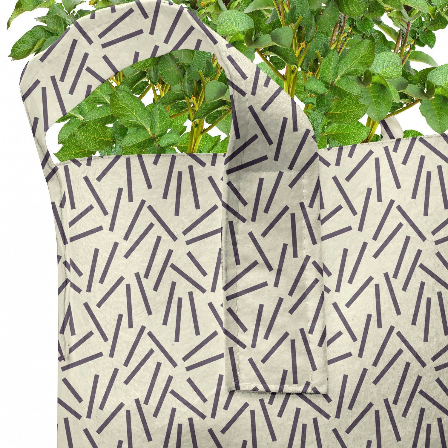 Stofftöpfe Pflanzkübel Pflanzen, mit hochleistungsfähig Abstrakt Moderne für Abakuhaus Linien Griffen Schwarze Kunst