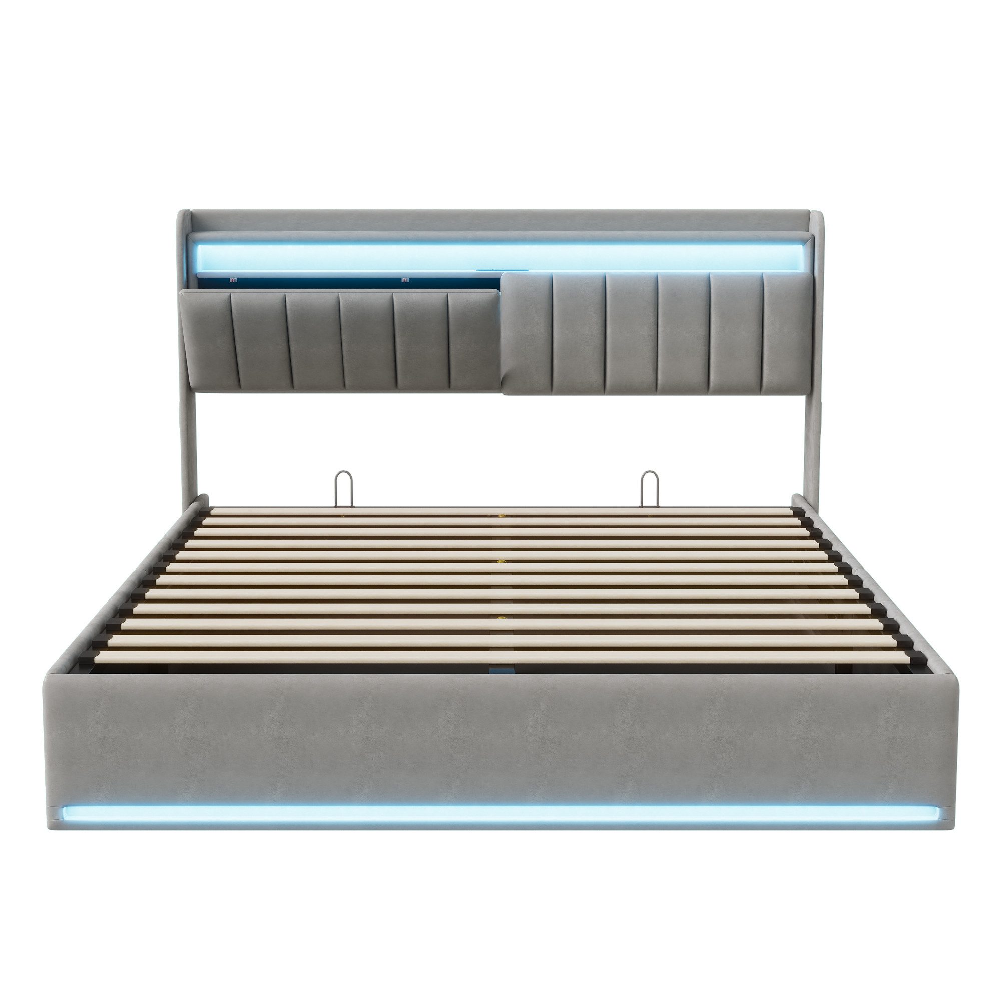 Furnishings Home Polsterbett Stauraumbett Doppelbett LED günstig online kaufen