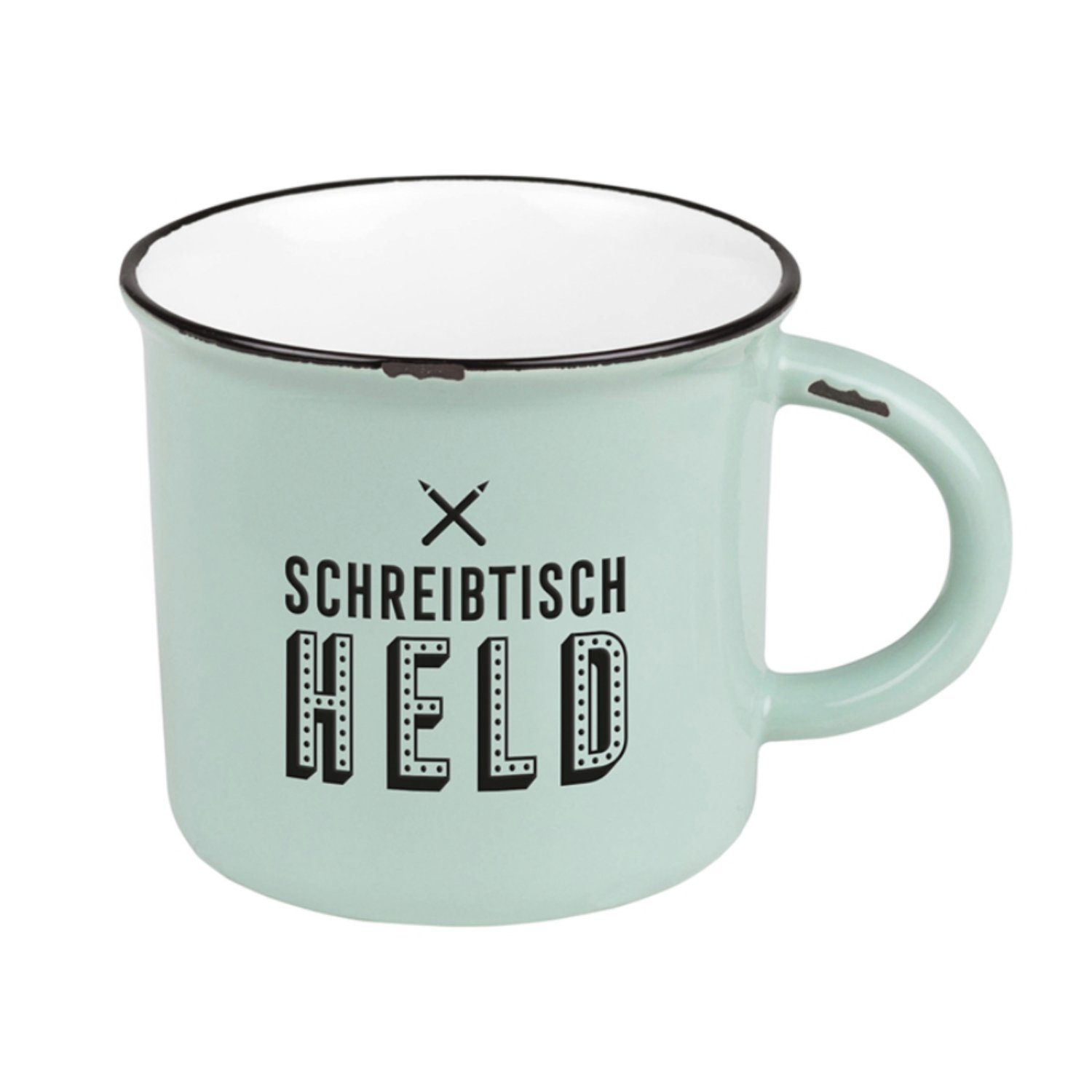 Grafik Werkstatt Tasse Becher Vintage Schreibtischheld, Keramik