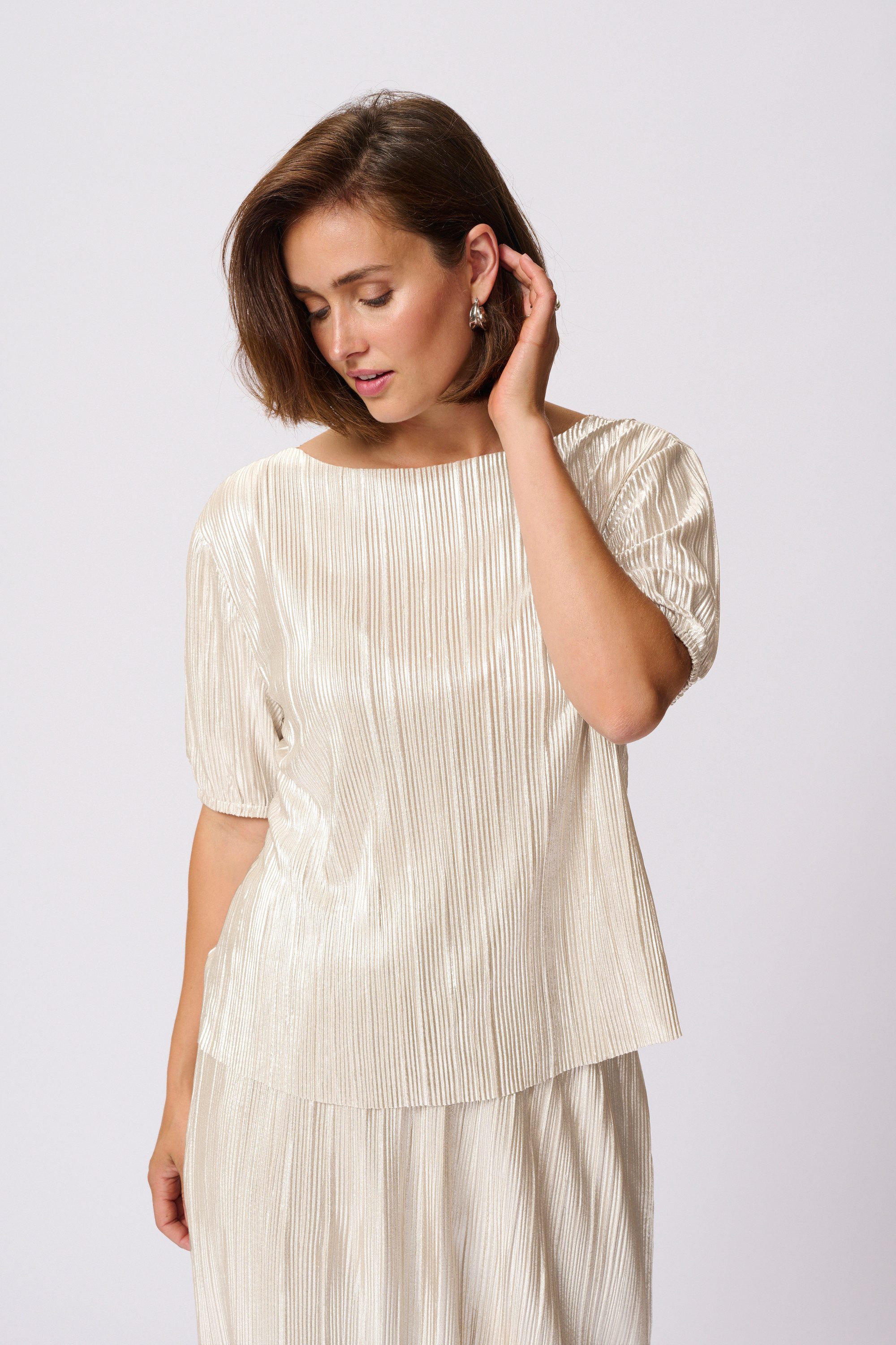 KAFFE Kurzarmbluse Kurzarm-Bluse KAgalexi