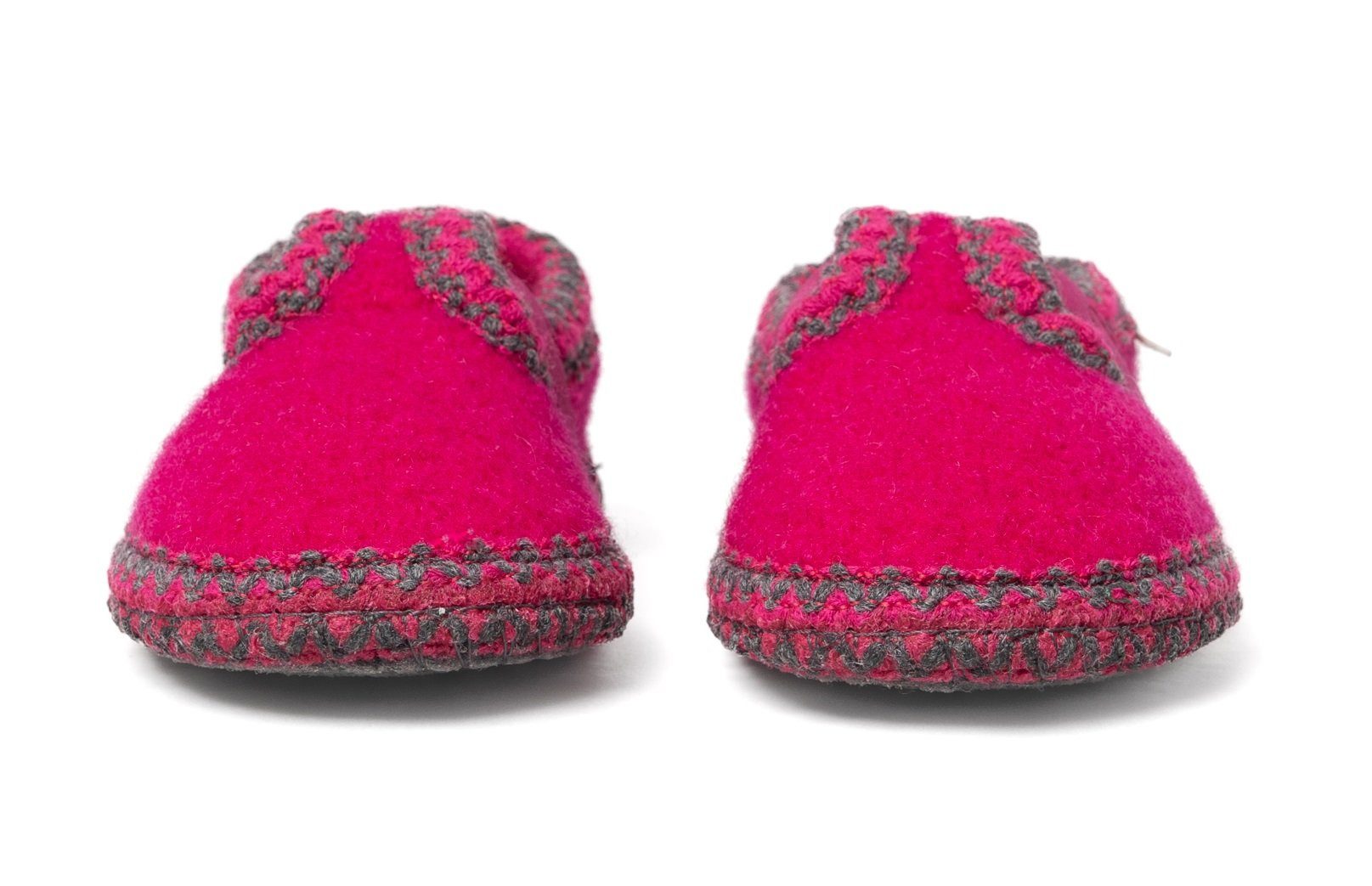 Living Kitzbühel T-Modell mit Häkelverzierung fuchsia Kleinkinder/Kinder Hausschuh