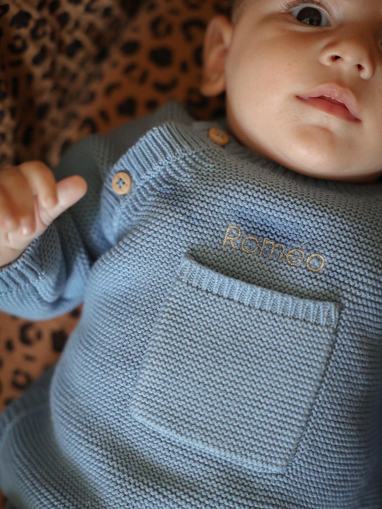 Envie de Fraise Strampler Baby Strick-Set, Bio-Baumwolle