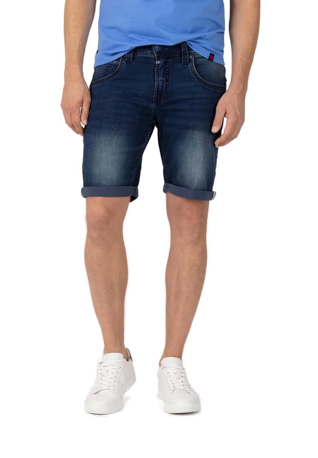 3858 Jeansshorts Royal mit SHORT TIMEZONE Light Stretch SLIM SCOTTYTZ Wash