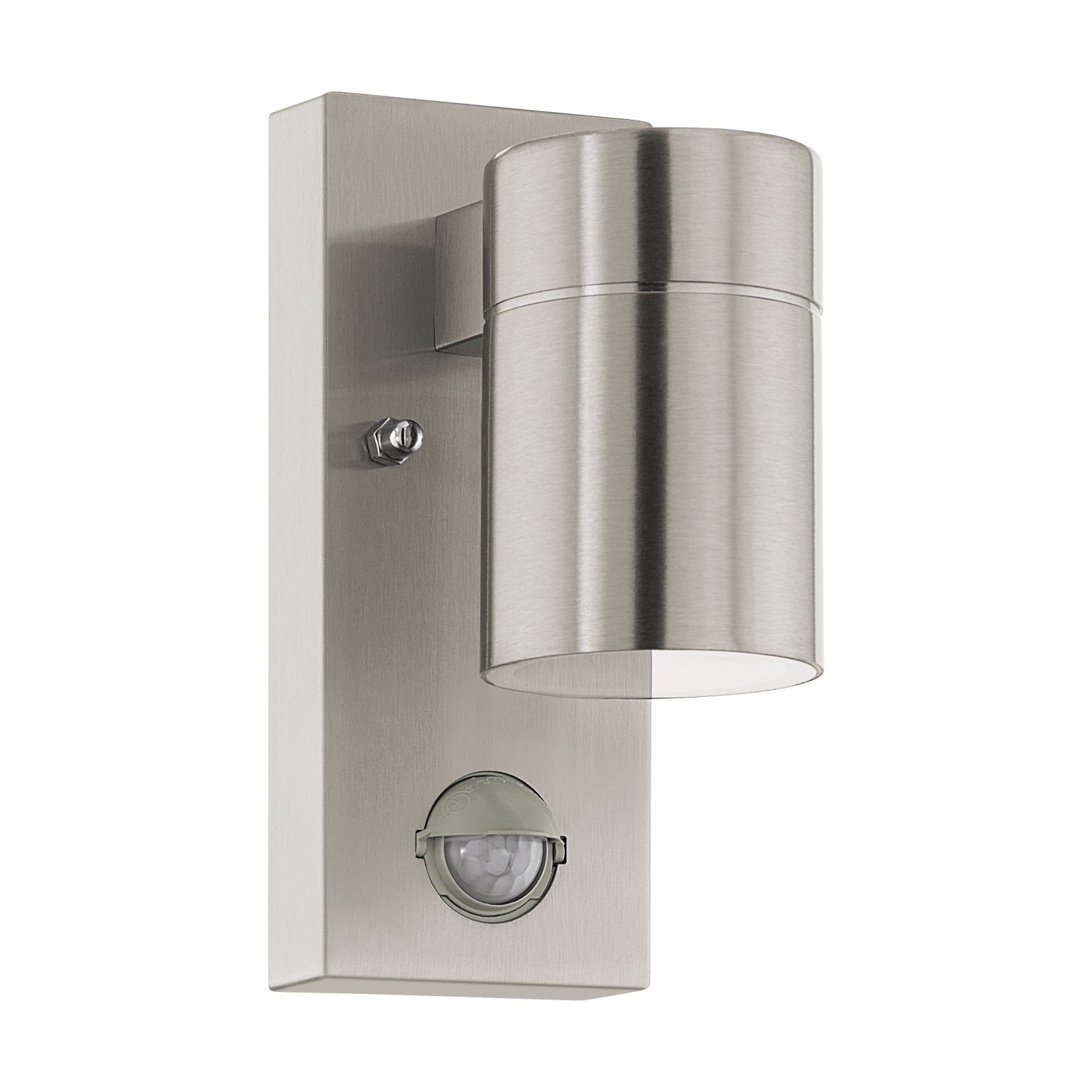 EGLO LED Wandleuchte Riga 5, Leuchtmittel inklusive, Wand-/Deckenleuchte - L6,5 x H16,5 x AL11cm - edelstahl - 1X2,8W inkl.