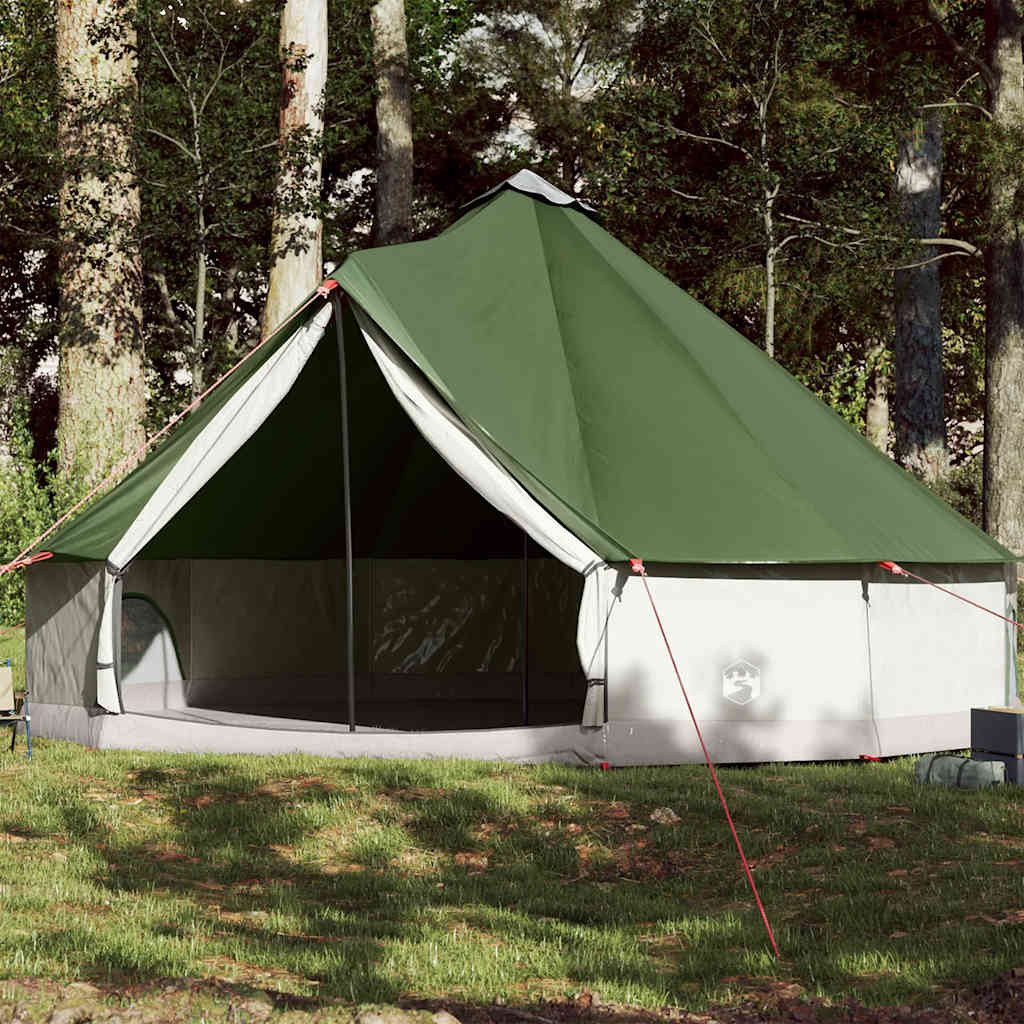 vidaXL, Tipi-Familienzelt 12 Personen Grün Wasserdicht