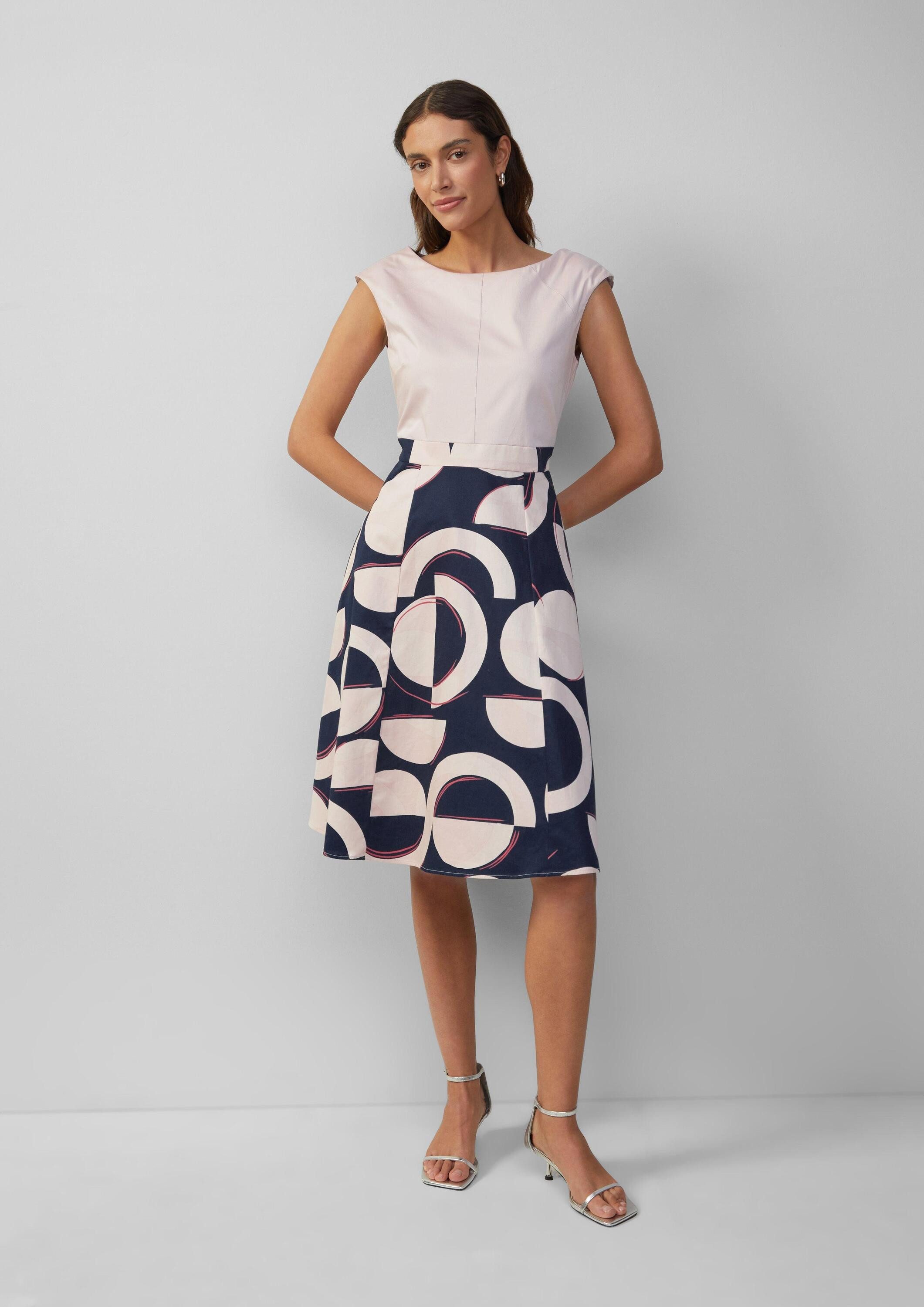 s.Oliver Minikleid Kleid Ausgestelltes Etuikleid aus Baumwollmix günstig online kaufen