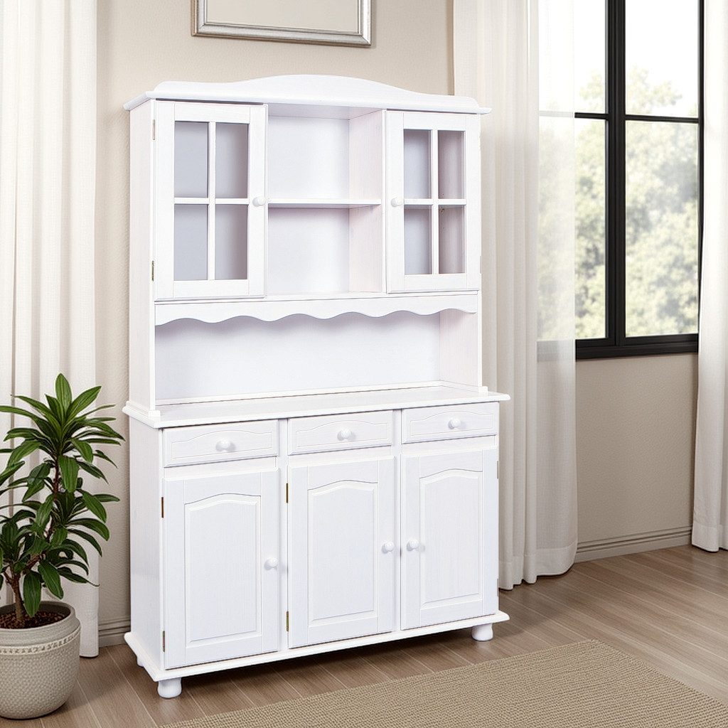 Inter Link Buffet SIENA Massivholz, viel Stauraum, weiß lackiert, Landhaus günstig online kaufen