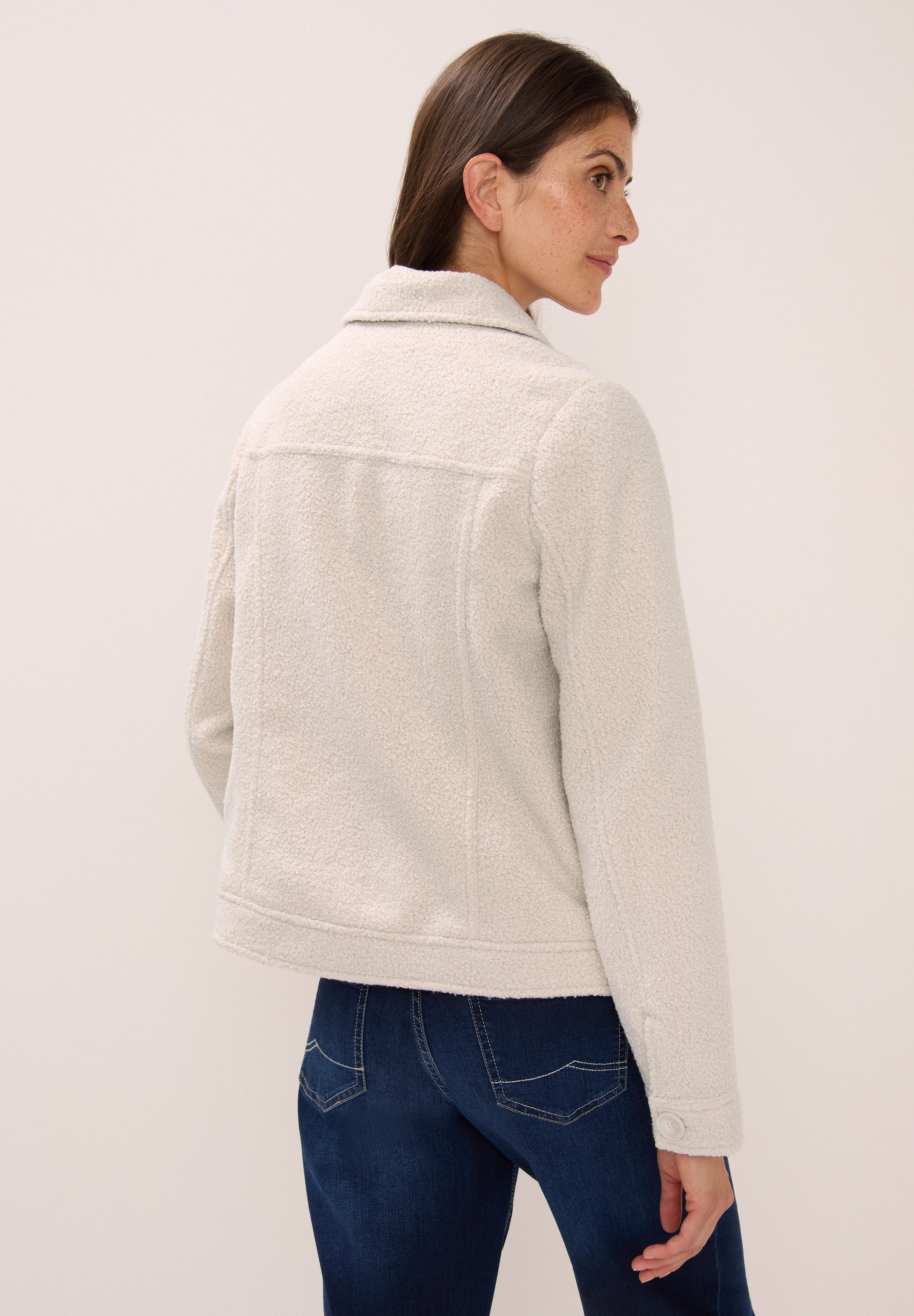CECIL Fellimitatjacke mit Knopfleiste