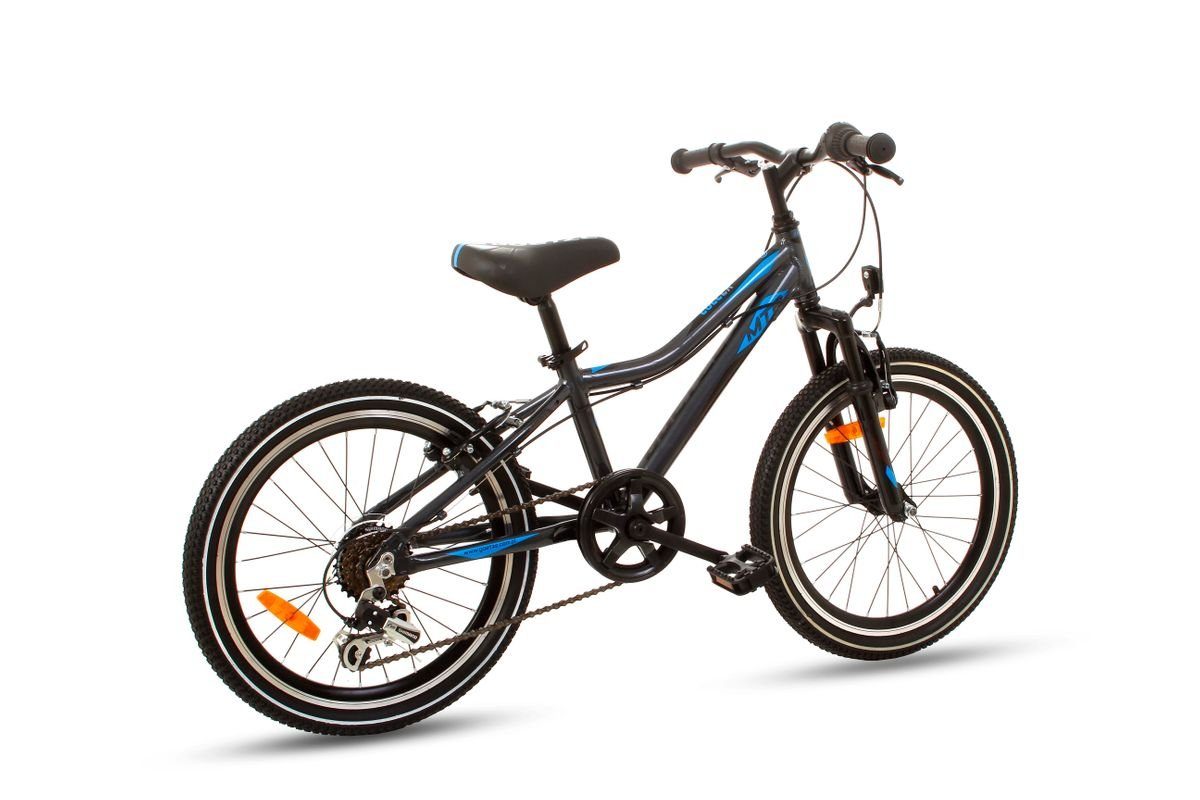 T&Y Trade Mountainbike 20 Zoll Alu Aluminium Kinder Fahrrad MTB Mountainbike Cooler Sch-Blau, 6 Gang Shimano, Kettenschaltung, Alu, Federgabel, 6 Gang