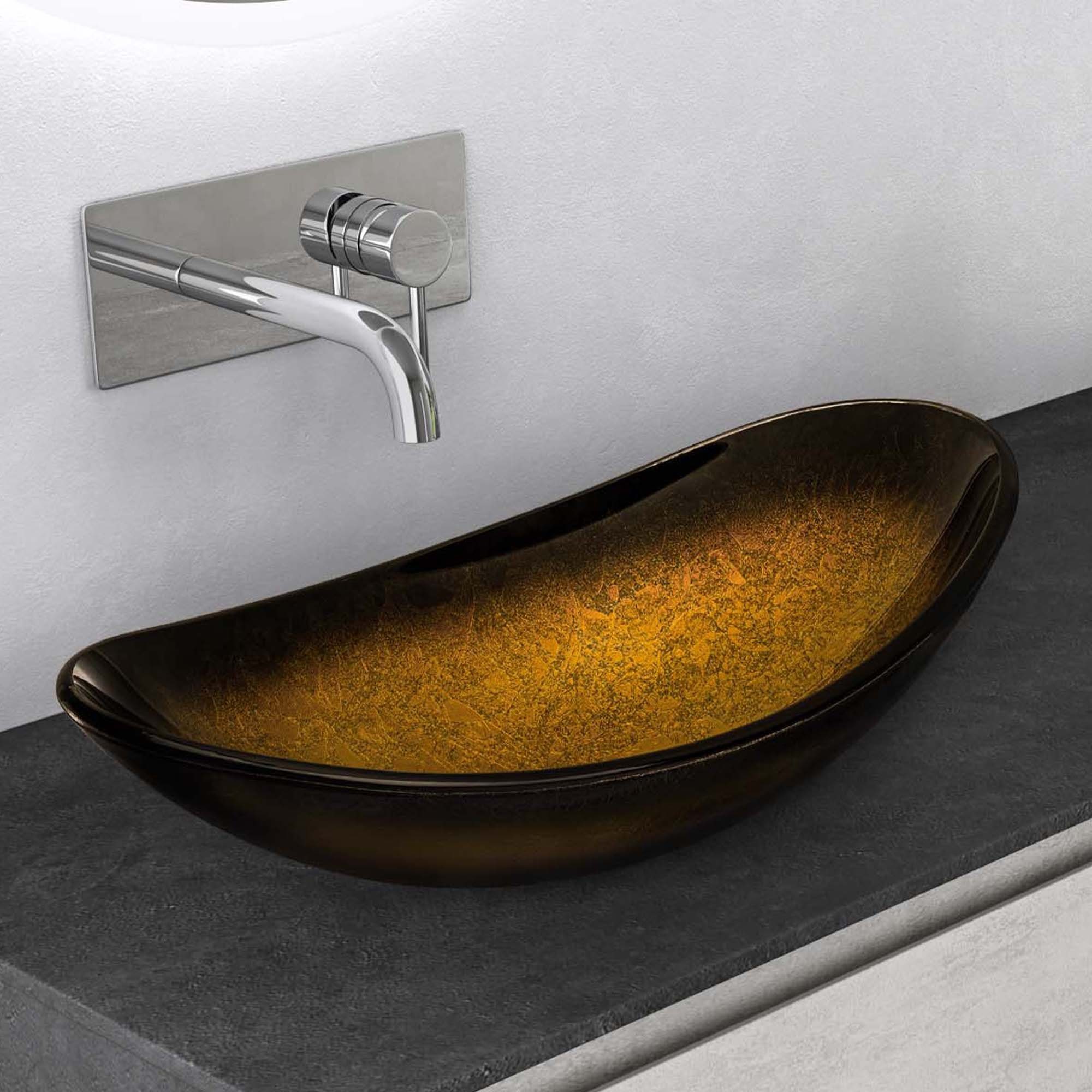 Mai & Mai Aufsatzwaschbecken Glaswaschbecken Glas Waschplatz Handwaschbecke günstig online kaufen