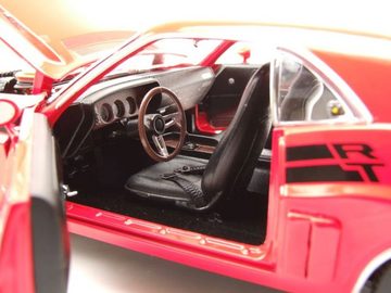 GREENLIGHT collectibles Modellauto Dodge Challenger R/T 1970 rot schwarz Modellauto 1:18 Greenlight Colle, Maßstab 1:18