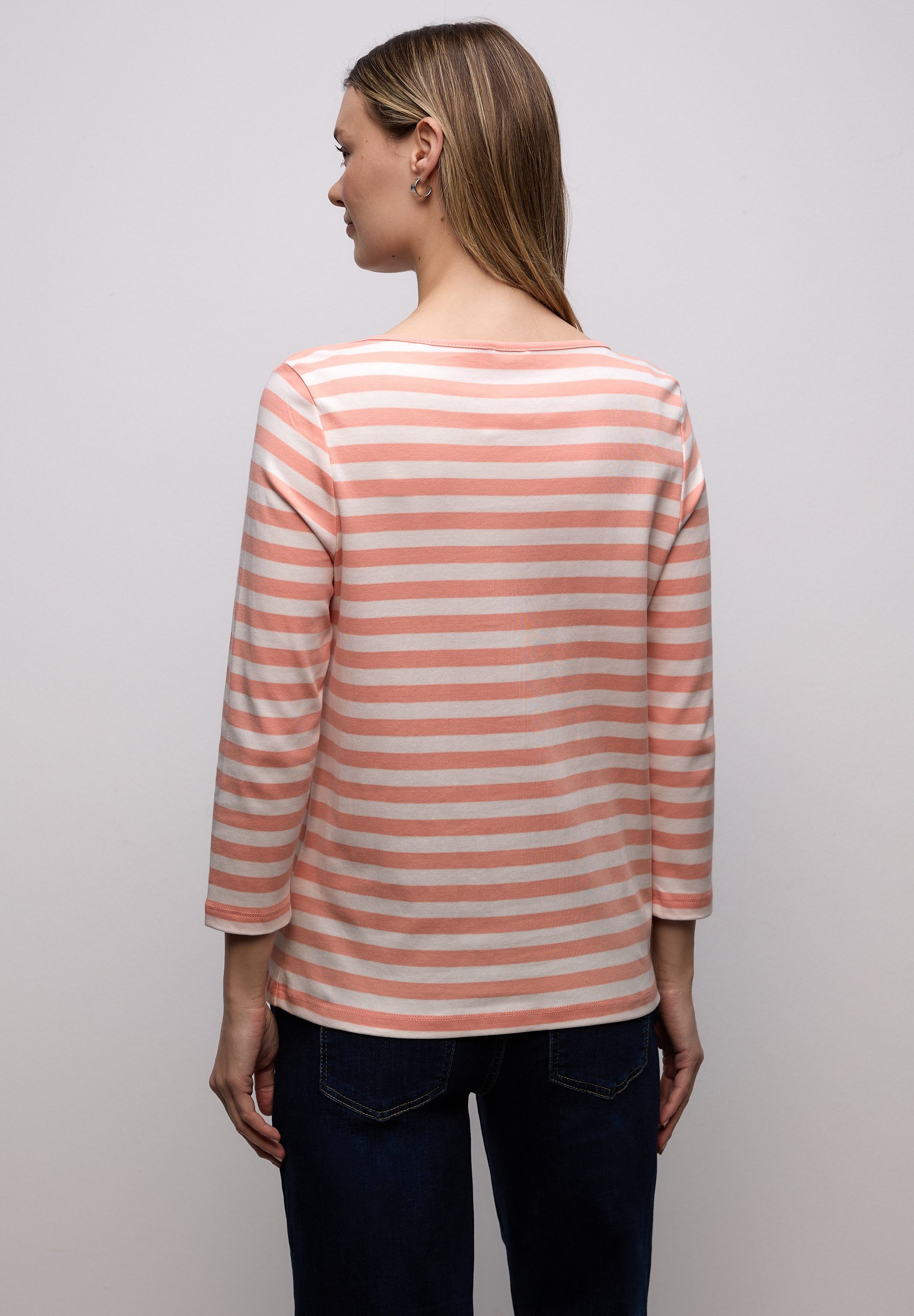 STREET ONE 3/4-Arm-Shirt aus reiner Baumwolle