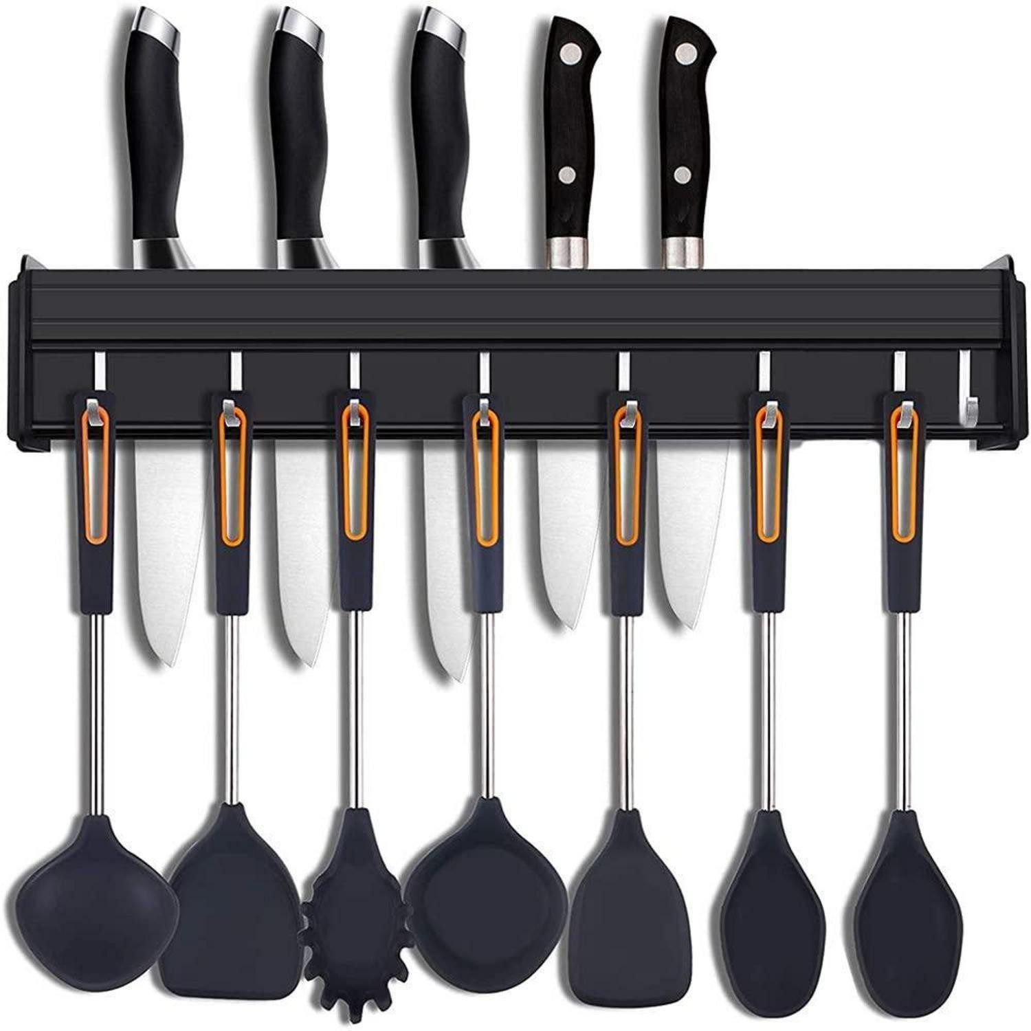 LuxusKollektion Küchenorganizer-Set Küchenhakenleiste Wand Ohne Bohren 8 Haken