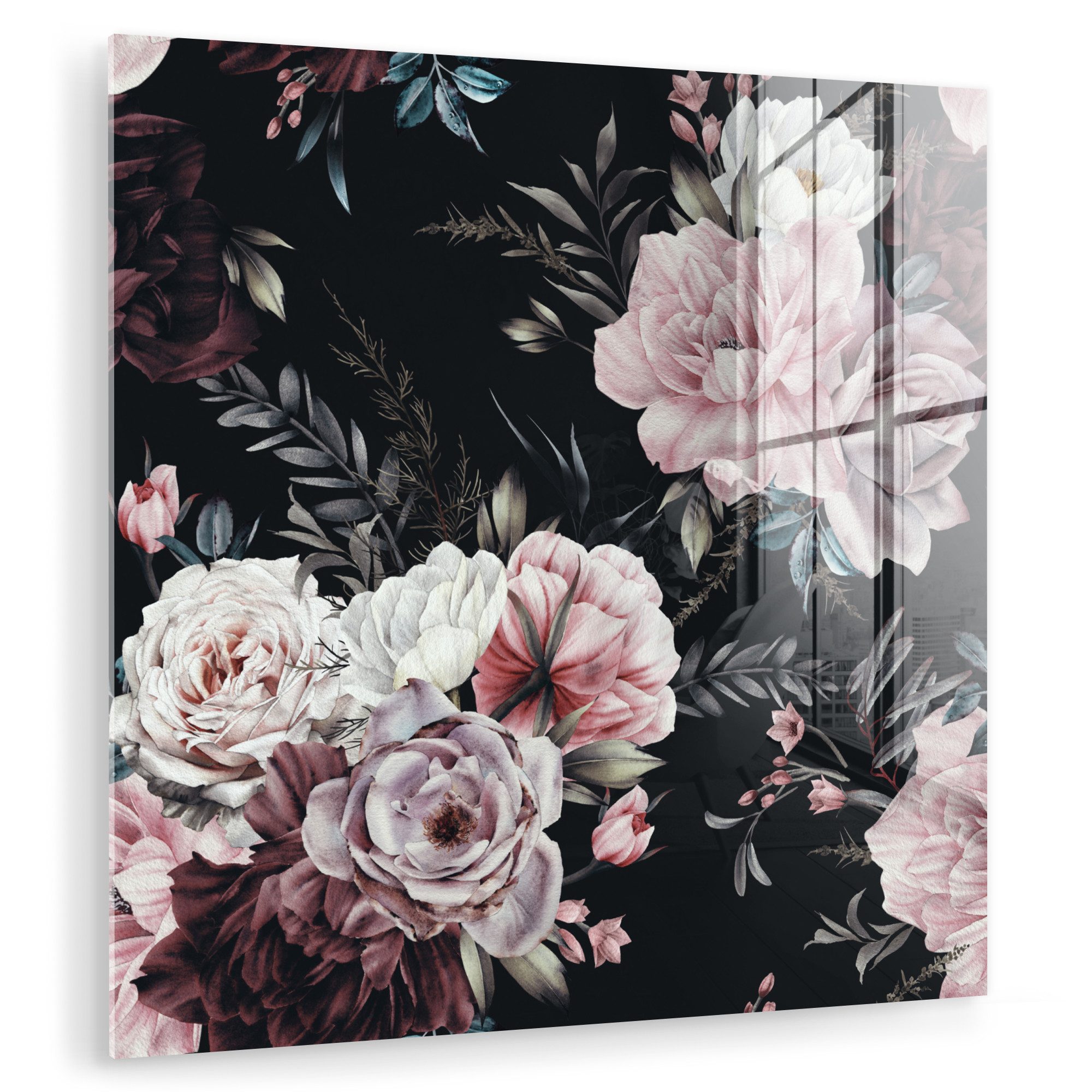 MuchoWow Acrylglasbild Vintage - Rosen - günstig online kaufen