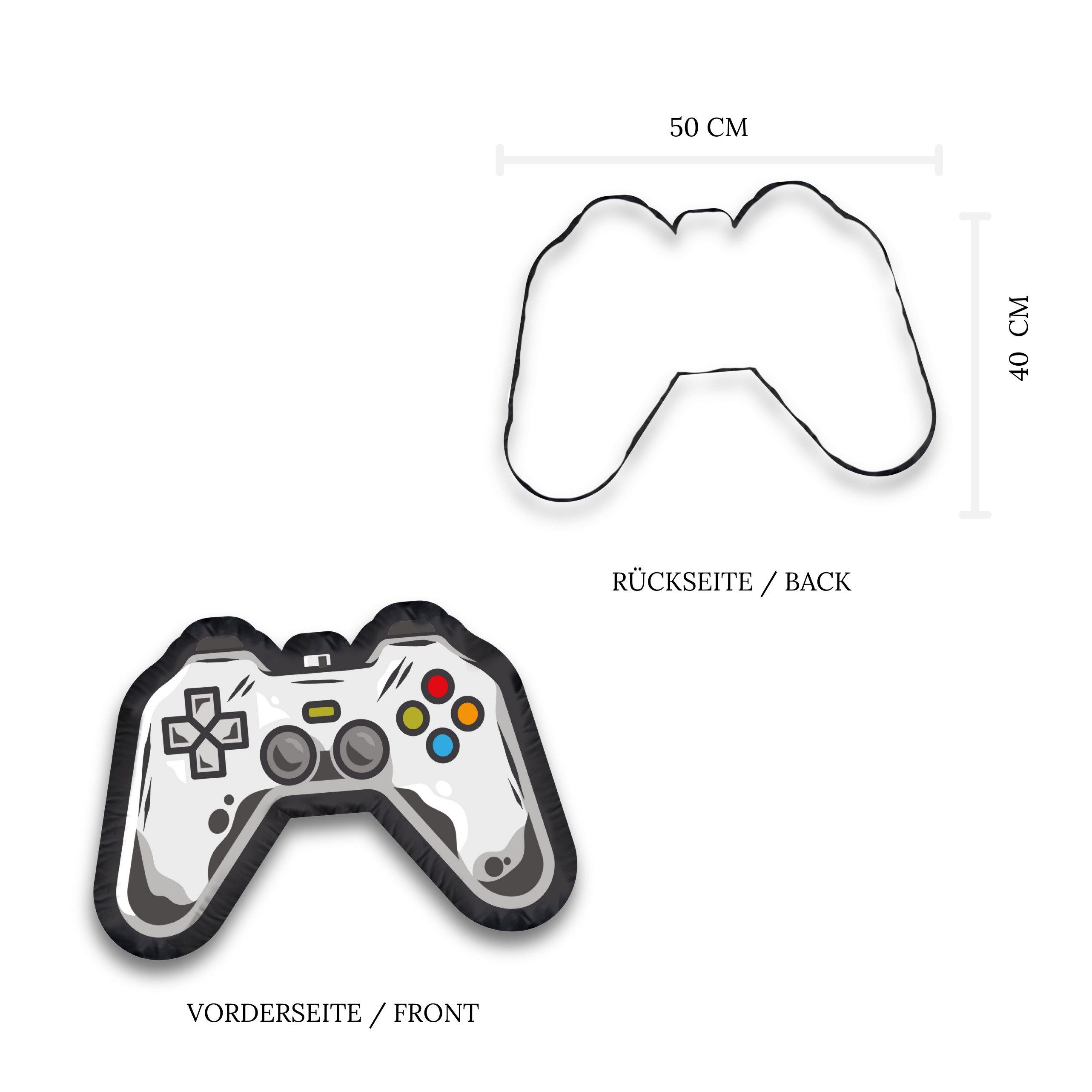 MTOnlinehandel Dekokissen Gamer Kissen, 50 x 40 x 12cm, Gaming Geschenk Teenager