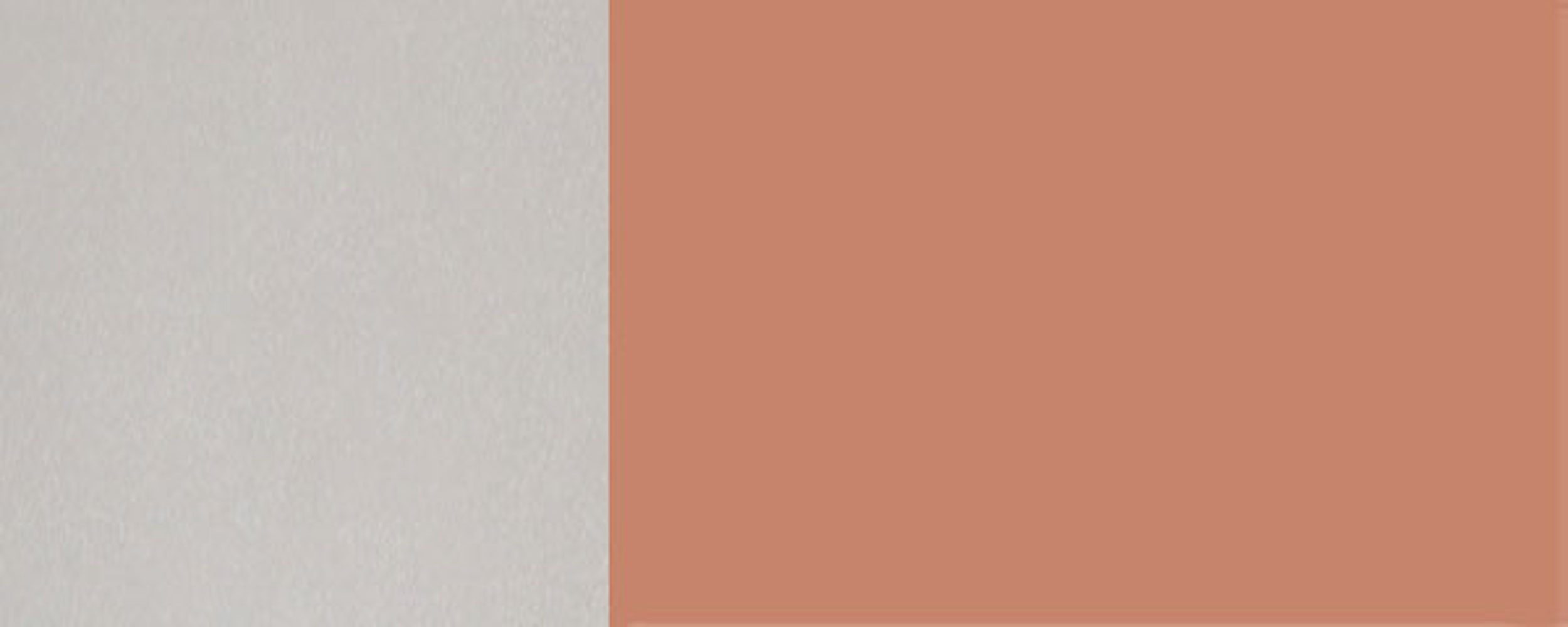 RAL 3012 grifflos Front-, Sockelblende Hochglanz und beigerot wählbar vollintegriert Florence, Korpusfarbe Feldmann-Wohnen Breite