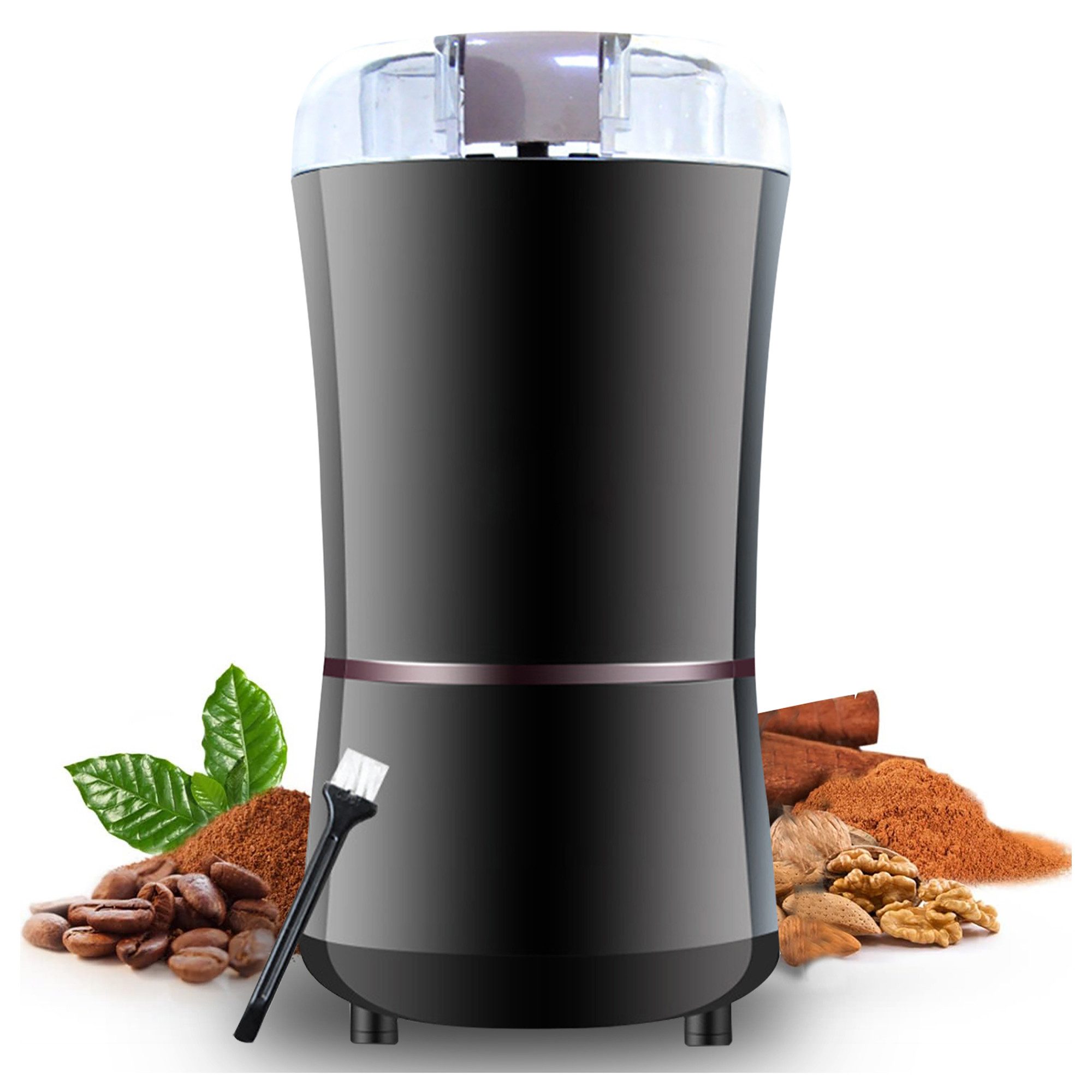 ibettertec Kaffeemühle Kaffeemühle Elektrisch,Elektrisch Gewürzmühle und Kaffeemühle, Leistungsstarker Motor Kaffeemühle für Nüsse, Kaffeebohnen, Gewürze