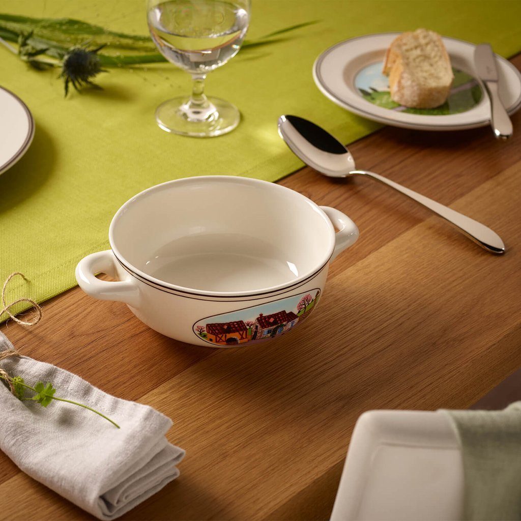 Villeroy & Boch Suppenschale Design Naif Suppenobertasse, Porzellan, (1-tlg), Premium Porcelain, mikrow.- & spülm.sicher, Made in Germany