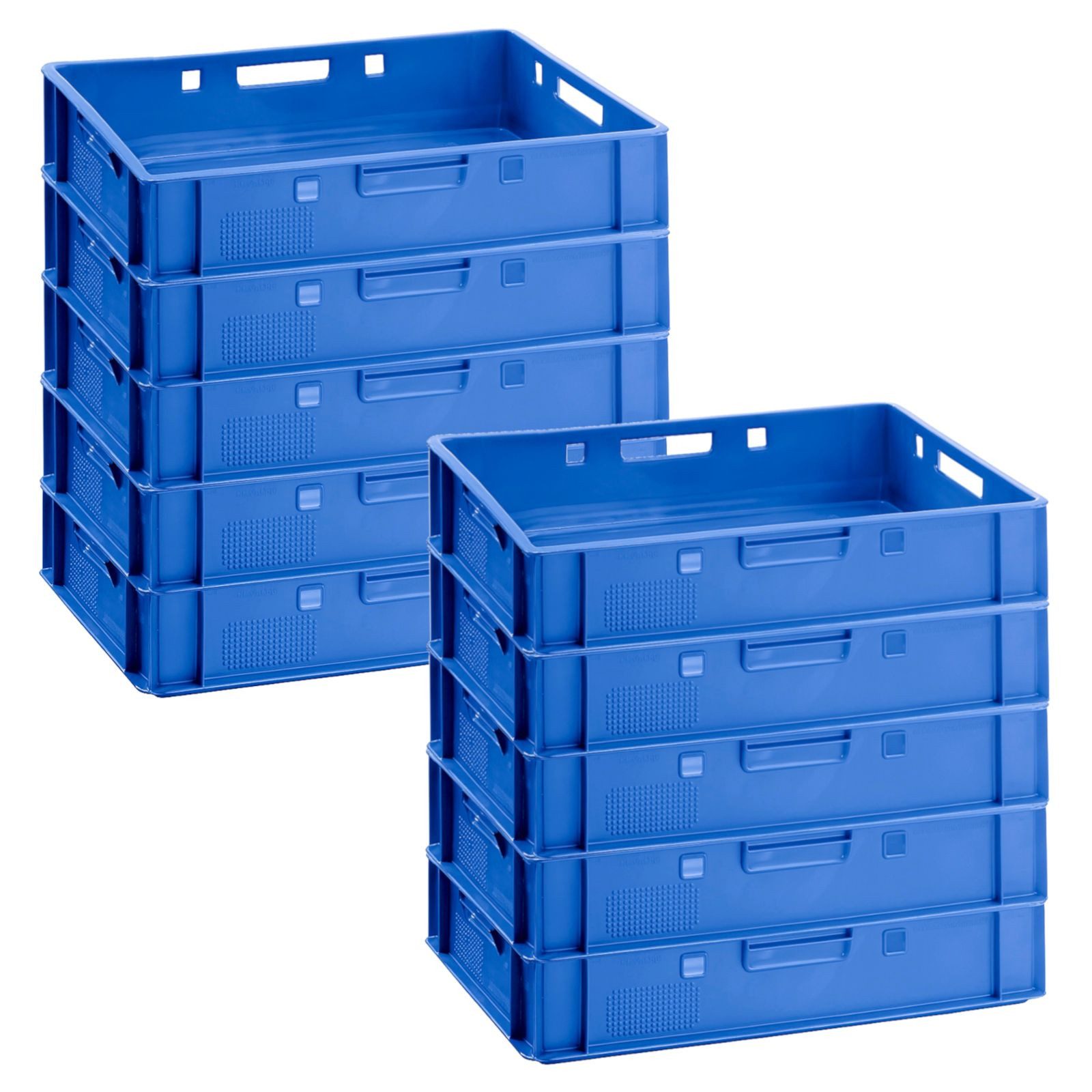 BURI Transportbehälter 10x Fleischerkiste Metzgerkiste E1 Stapelkiste Metzgerkiste bunt, (10-St)