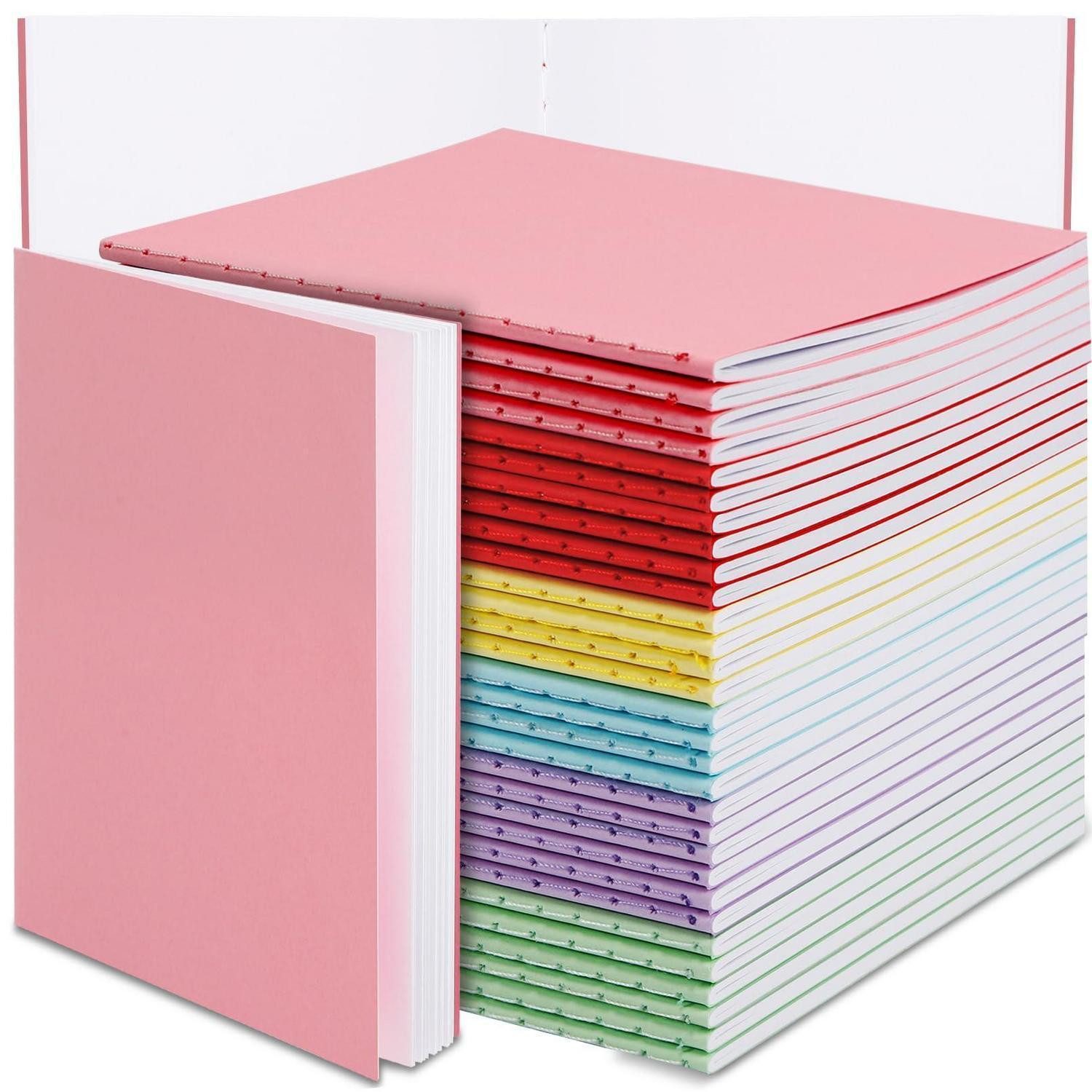 LuxusKollektion Notizbuch Mini Notizbuch Set 24 Stk A6 6 Farben