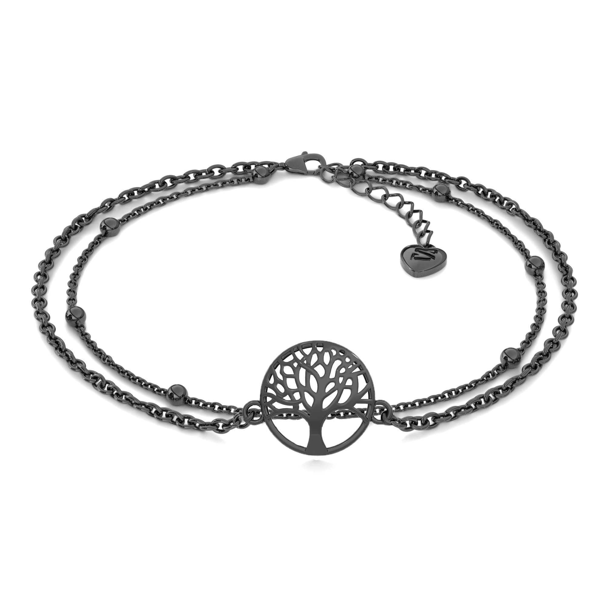 SERASAR Fußkette Fußkettchen aus Sterlingsilber [Life] (Classic, elegant, casual, 1-tlg), Women's Life Anklet in 925 Sterling Silver with 18k Gold Plating