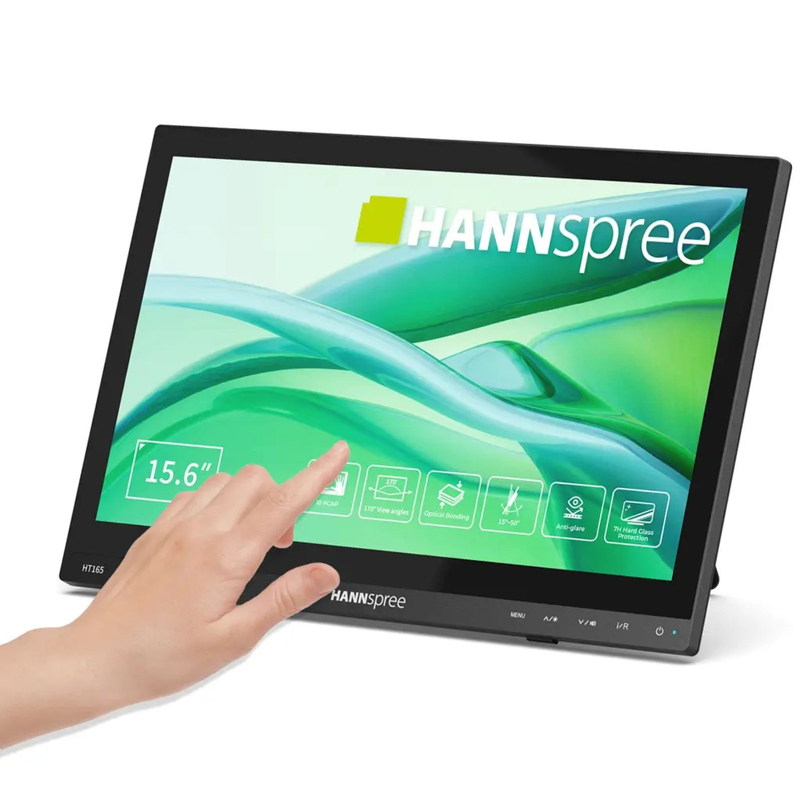 Hannspree Hannspree 39.6cm (15,6) HT165HPB 16:9 M-Touch HDMI black TFT-Monitor (1920 x 1080 px, Full HD, 15 ms Reaktionszeit, 60 Hz, IPS, Touchscreen, Lautsprecher, Kopfhörerbuchse)