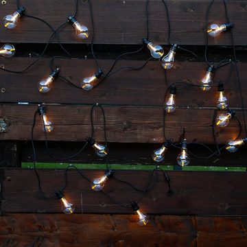 MARELIDA LED-Lichterkette LED Party Garten Lichterkette Verlängerungsset 20 LED koppelbar 9,5m, 20-flammig