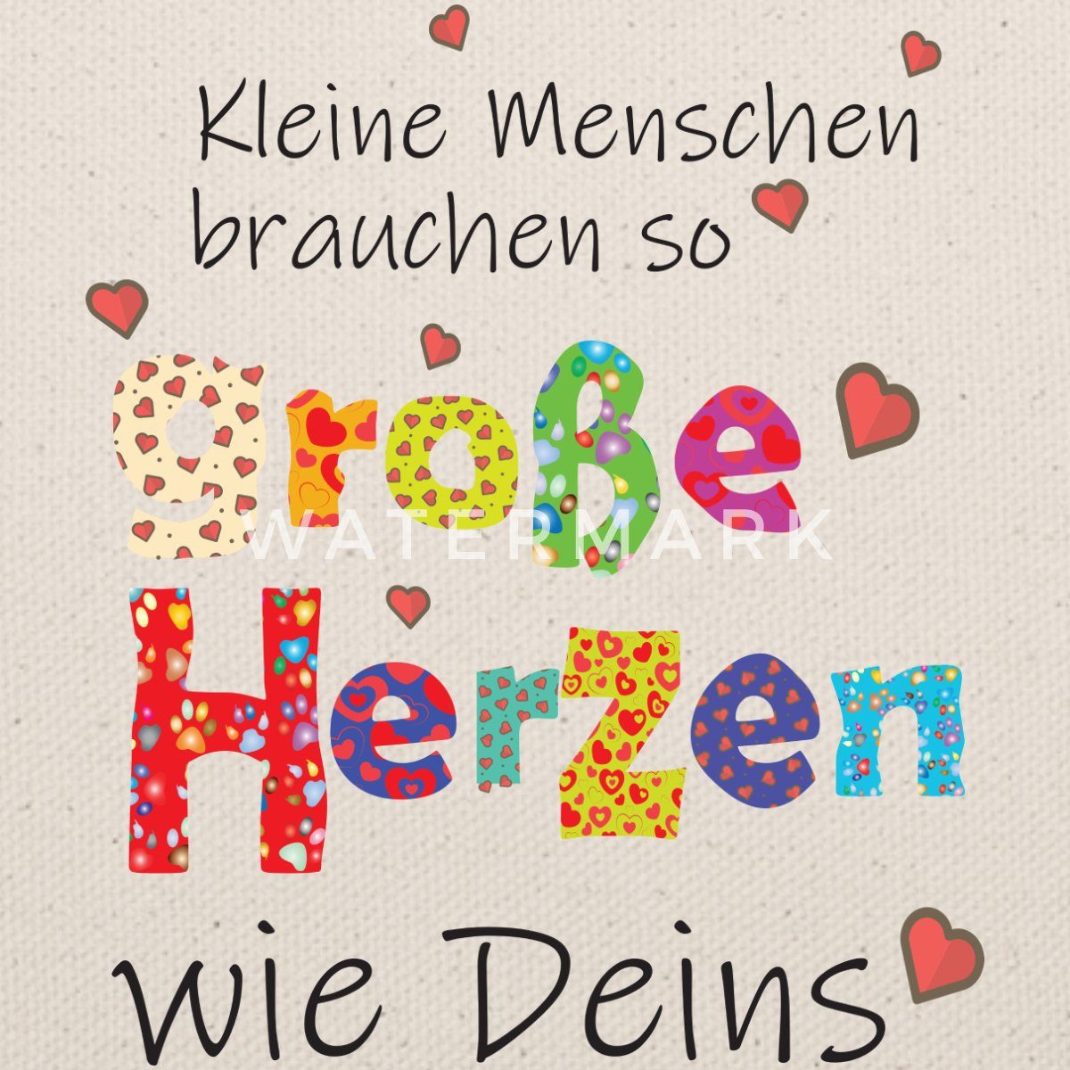 Spreadshirt Kosmetiktasche Große Herzen Abschiedsgeschenk Erzieherin günstig online kaufen