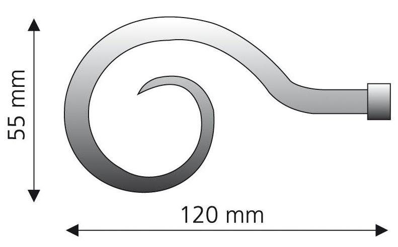 Gardinen, Liedeco, Ø (Set, Gardinenstangen-Endstück Gardinenstangen Apoll, 16 für mm 2-St), rostbraun