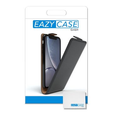 EAZY CASE Handyhülle Flipcase für Apple iPhone XR 6,1 Zoll, Tasche Klapphülle Handytasche zum Aufklappen Etui Kunstleder Schwarz