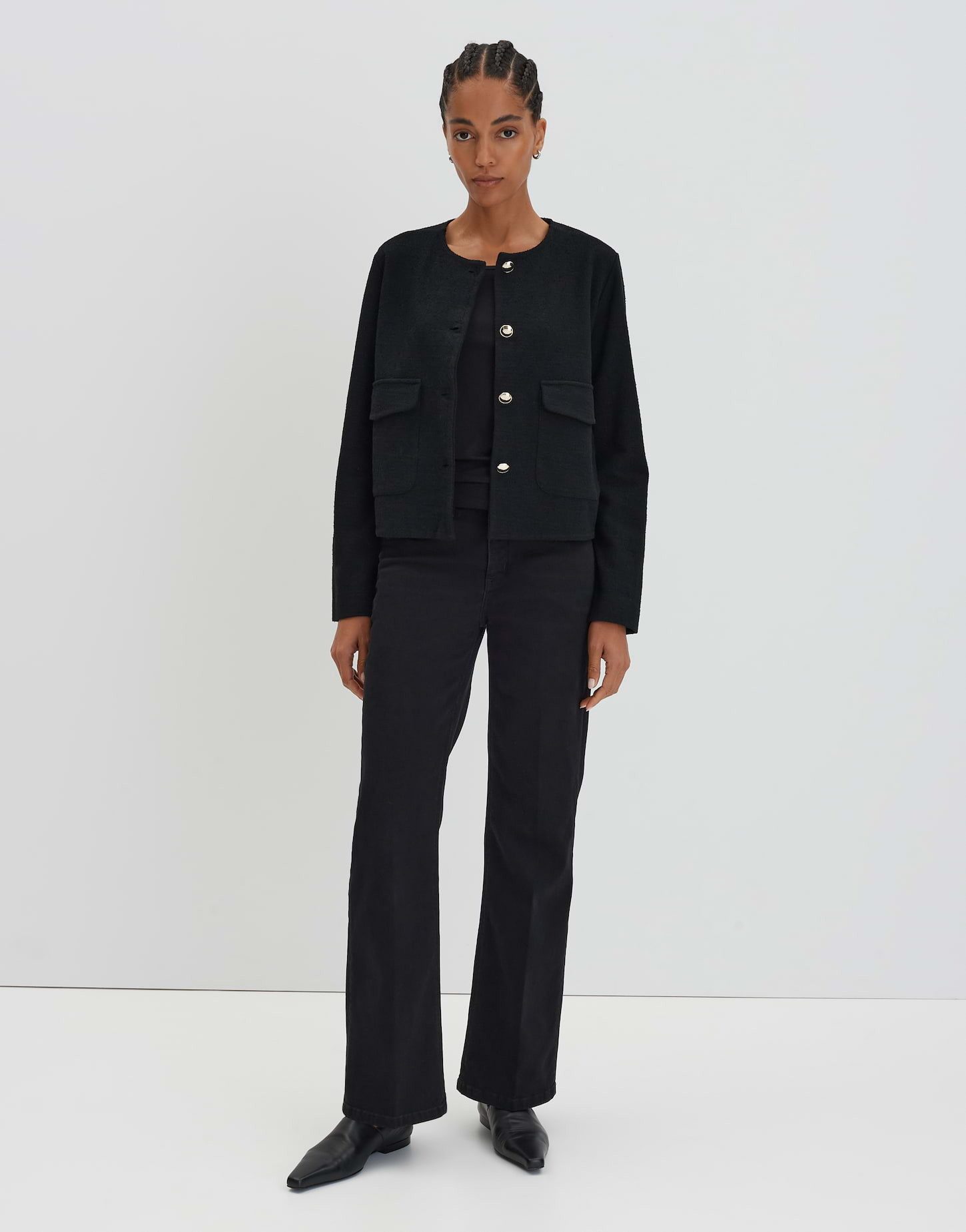 someday Jackenblazer Bouclé Jacke NEELIA aus BCI Cotton Mix