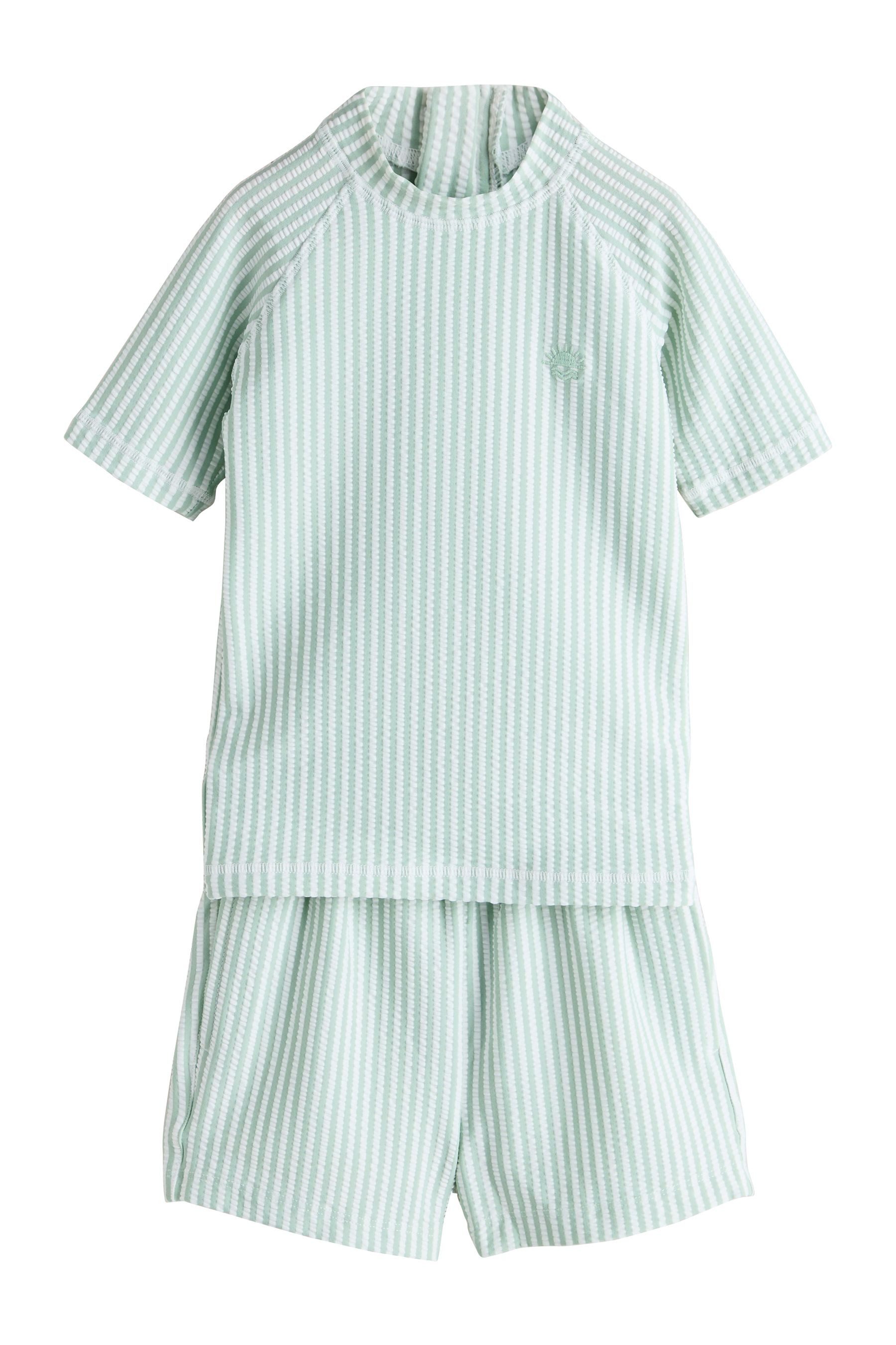 Next Badeanzug Strukturiertes Rash-Trägertop und Badeshorts (2-St)