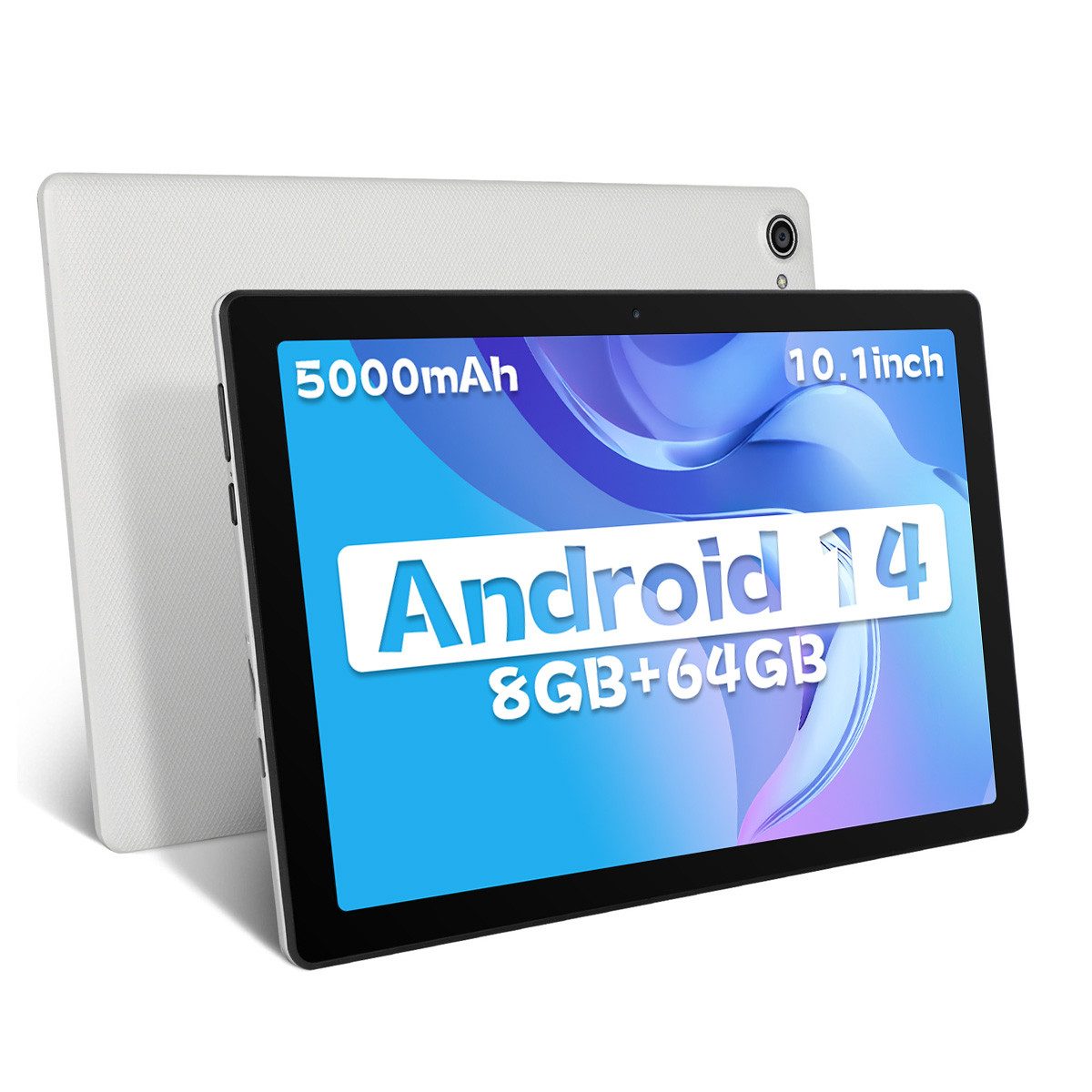 BUFO 10 Zoll Android 14 8 GB RAM 64 GB Speicher 5 MP + 8 MP Dual-Kamera Tablet (10", 64 GB, Android, Dual-Kamera)