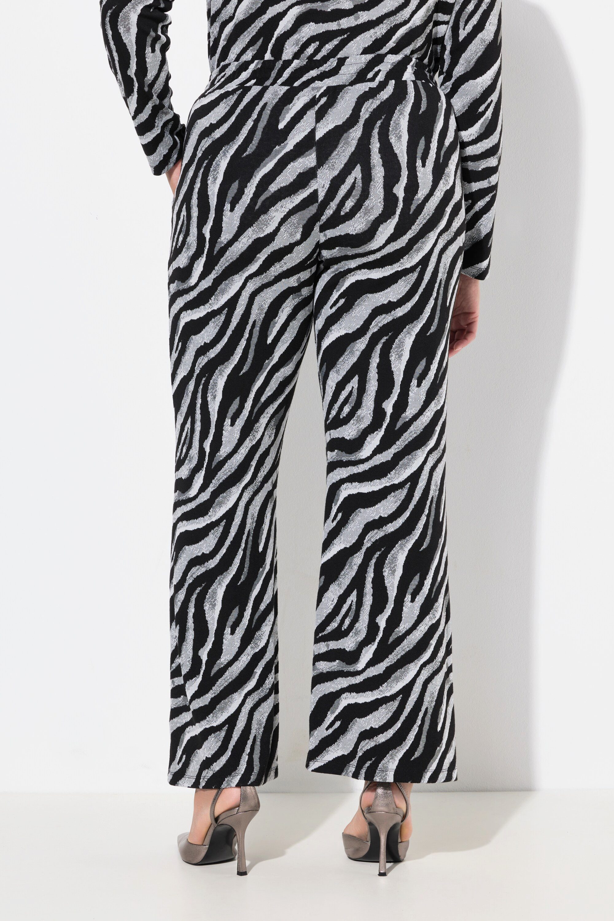 MIAMODA Schlupfhose Hose Color Zebramuster Elastikbund.
