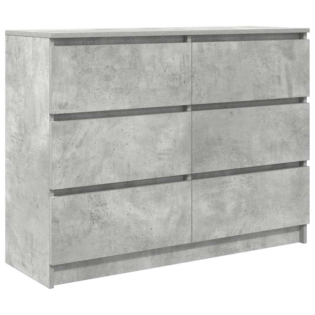vidaXL Sideboard Sideboard Betongrau 100x35x76 cm günstig online kaufen