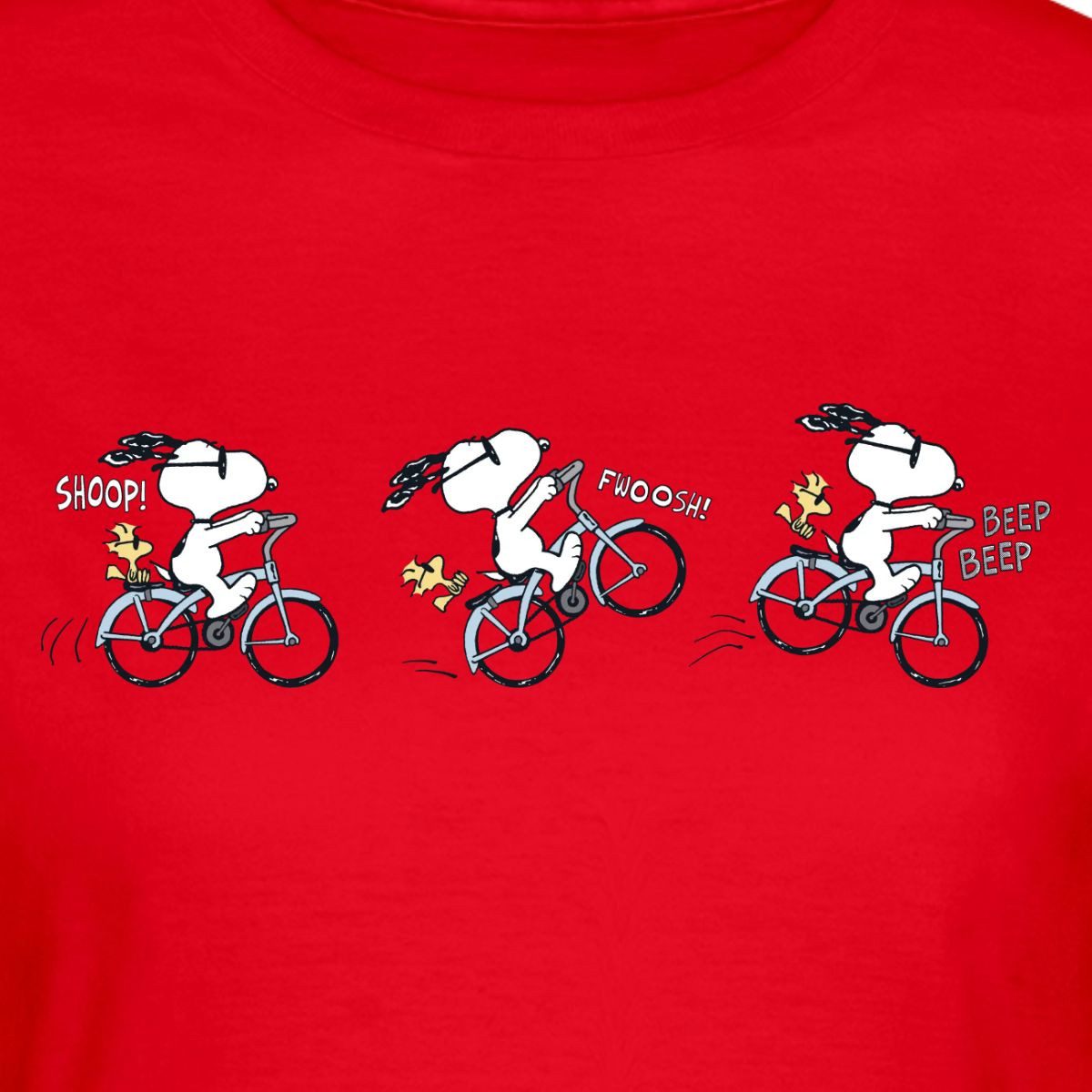Spreadshirt T-Shirt Peanuts Snoopy Auf Fahrrad Frauen T-Shirt (1-tlg) günstig online kaufen