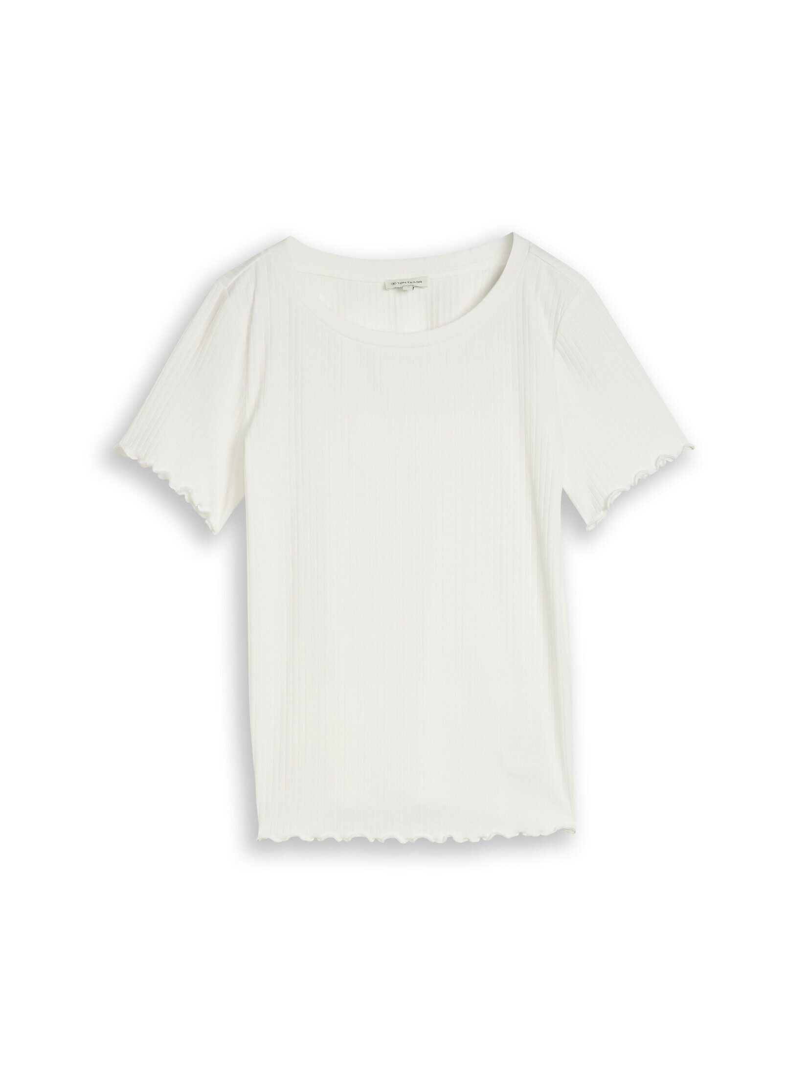 TOM TAILOR T-Shirt T-Shirt T-Shirt mit Rippstruktur