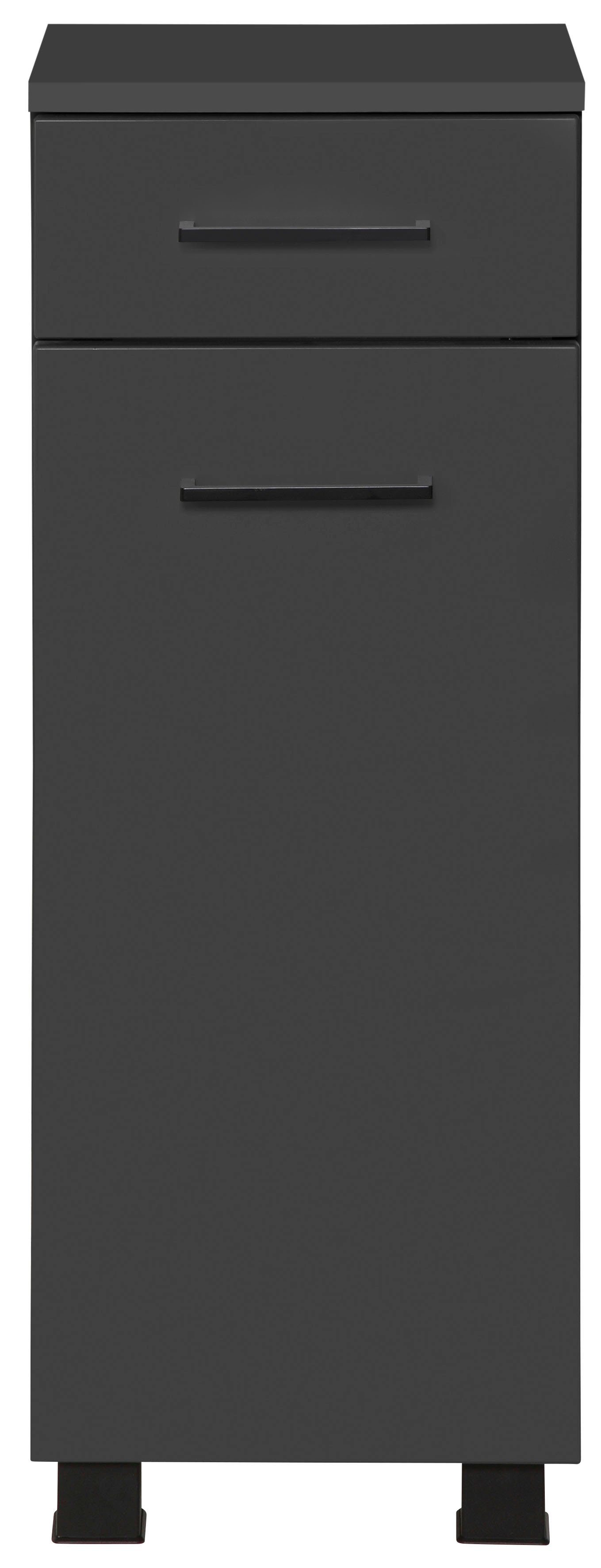 HELD MÖBEL Unterschrank Trento, verschiedene Ausführungen und Farben Badmöbel, Breite 30 cm, mit 1 Tür und 1 Schubkasten grau matt | grafit