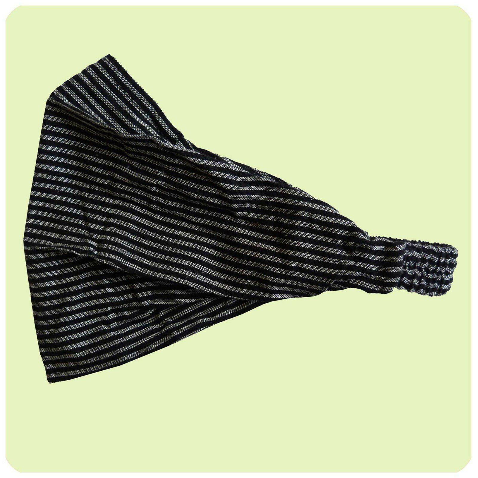 SIMANDRA Haarband Harrband Yoga Mütze Schwarz-Weiß